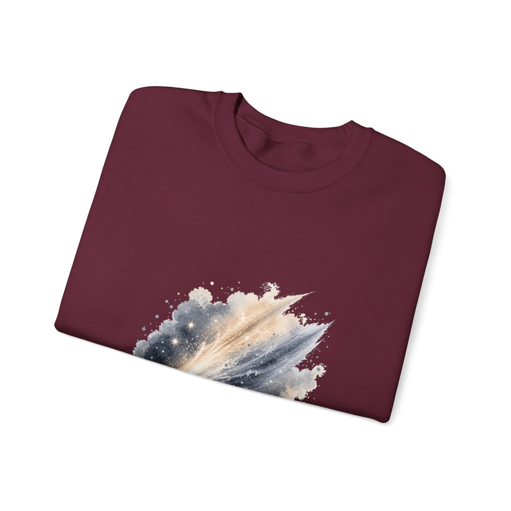 Matching Couple Sweatshirt - Comet & Asteroid Matching Couple Comfort Colors Crew Watercolor Art His Hers Birthday Gift - Design A
