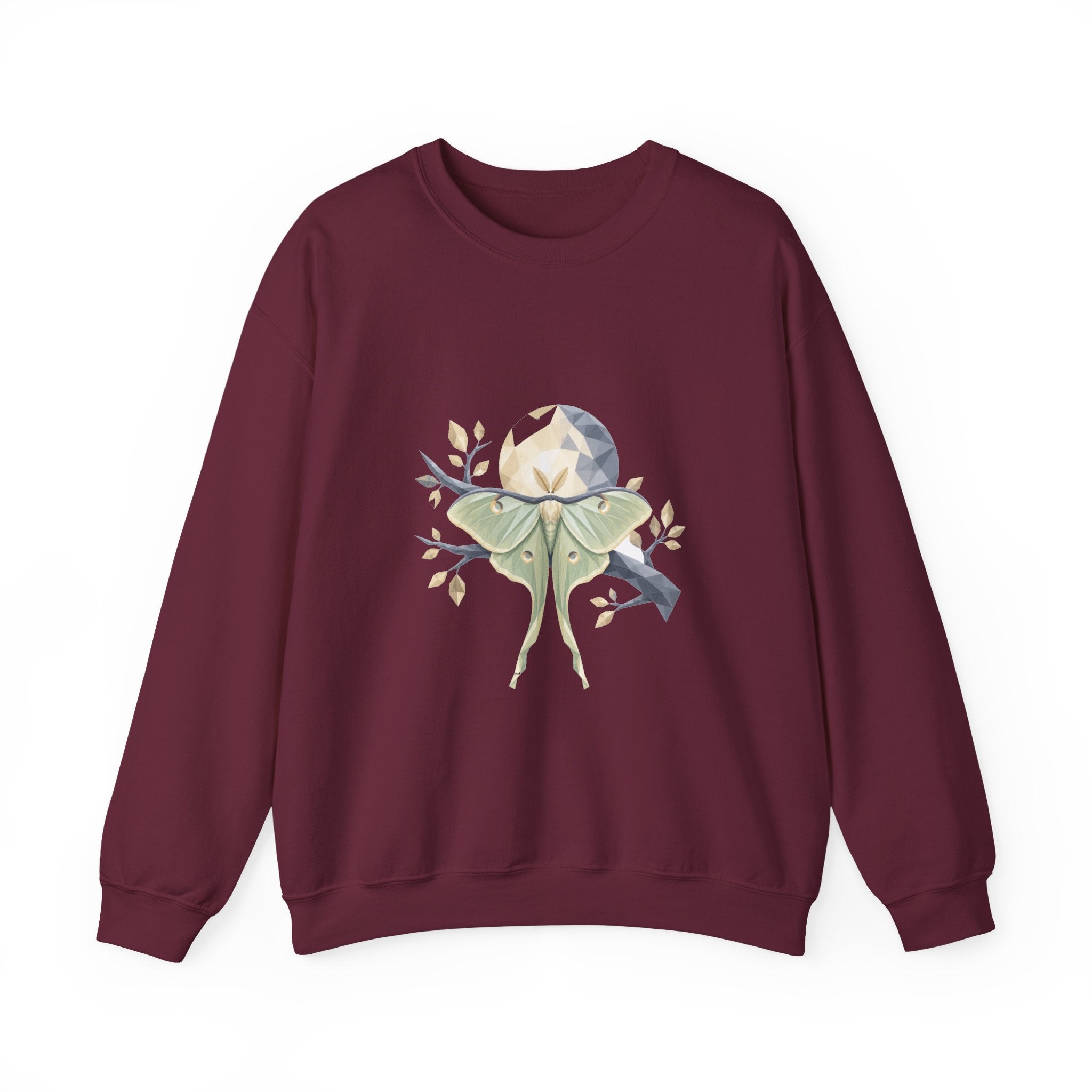 Matching Couple Sweatshirt - Butterfly & Moth Matching Couple Premium Fleece Sweatshirt Geometric Art His Hers Love Gift - Design B