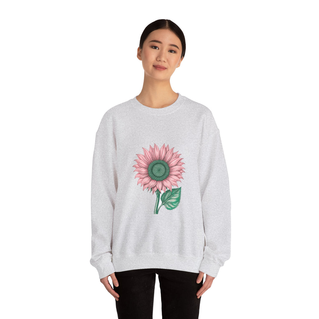 Matching Couple Sweatshirt - Sunflower & Moonflower Matching Couple Crewneck Sweatshirt Vintage Art His Hers Wedding Gift - Design A