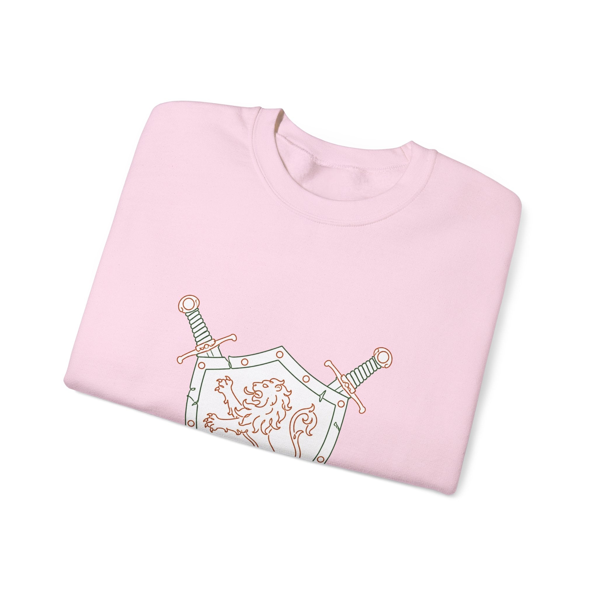 Matching Couple Sweatshirt - Crown & Shield Matching Couple Premium Fleece Sweatshirt Minimalist Art His Hers Christmas Gift - Design B