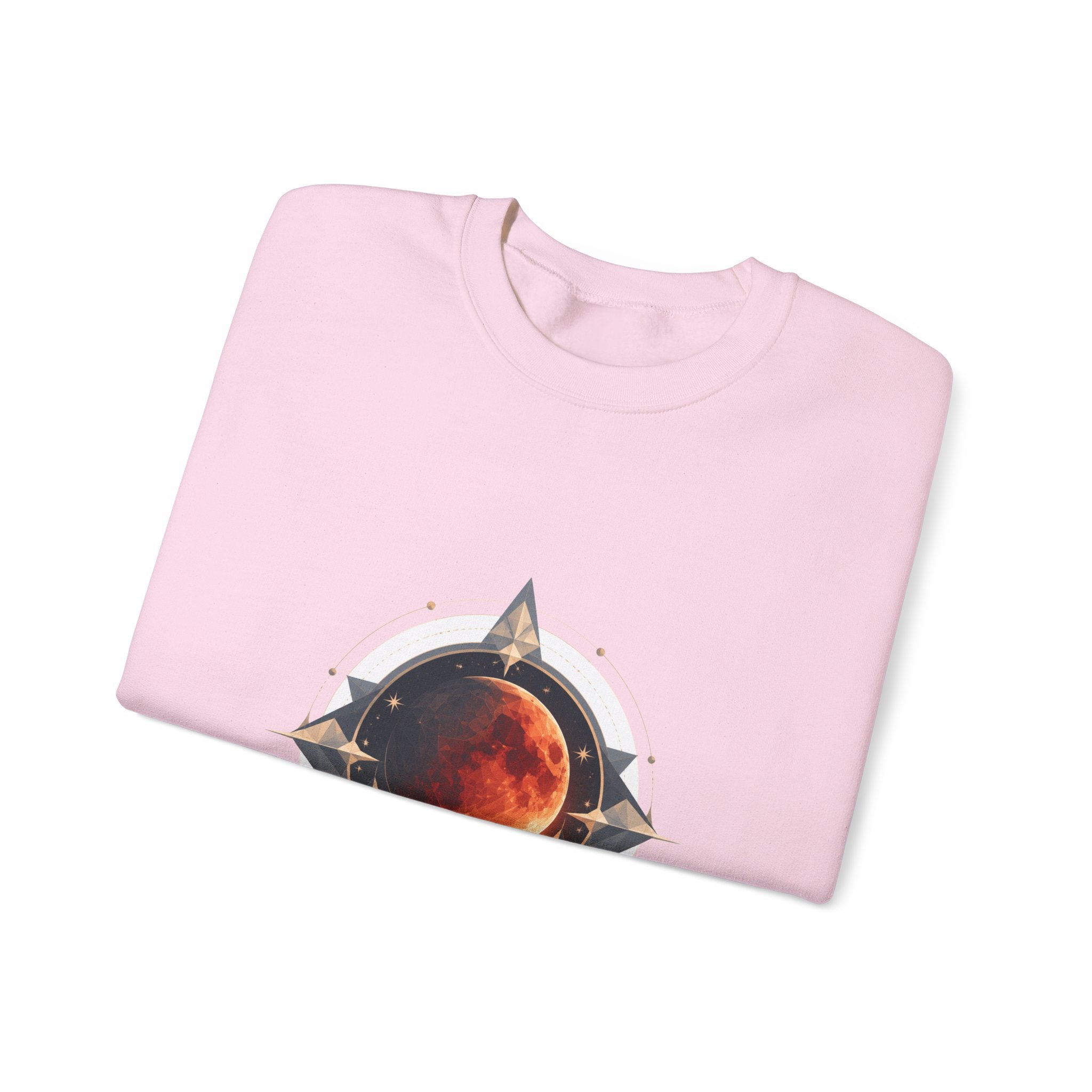Matching Couple Sweatshirt - Solar & Lunar Eclipse Matching Couple Premium Fleece Sweatshirt Geometric Art His Hers Love Gift - Design B