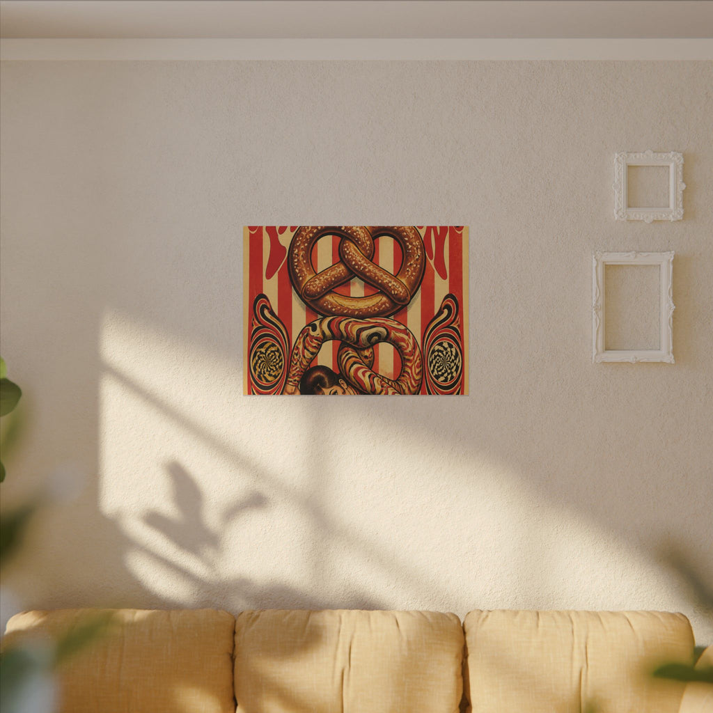Pretzel Contortionist Wall Art Canvas 16×20 Psychedelic Cafe Decor Maximalist Print