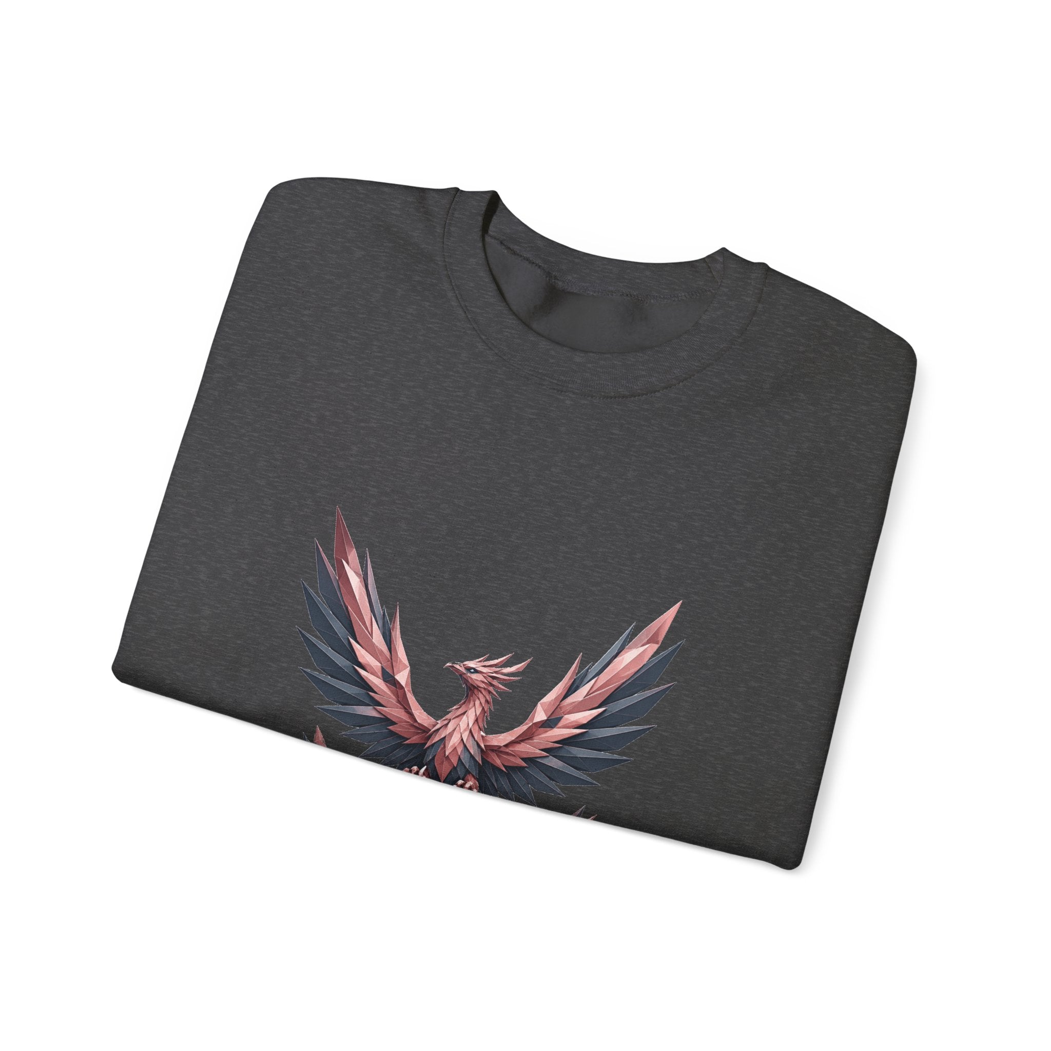 Matching Couple Sweatshirt - Dragon & Phoenix Matching Couple Crewneck Sweatshirt Geometric Art His Hers Couple Gift - Design B