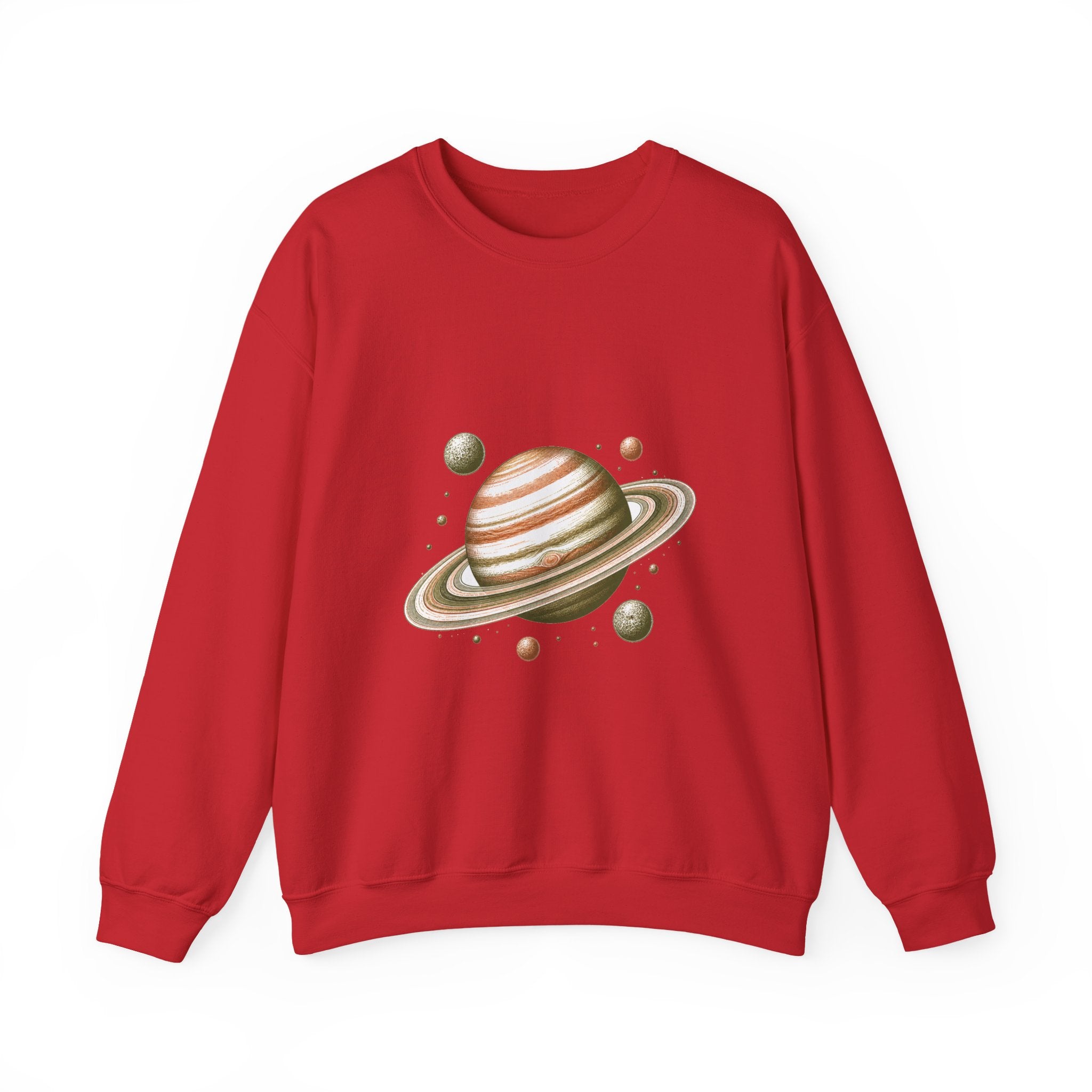 Matching Couple Sweatshirt - Saturn & Jupiter Matching Couple Comfort Colors Crew Hand-Drawn Art His Hers Anniversary Gift - Design A