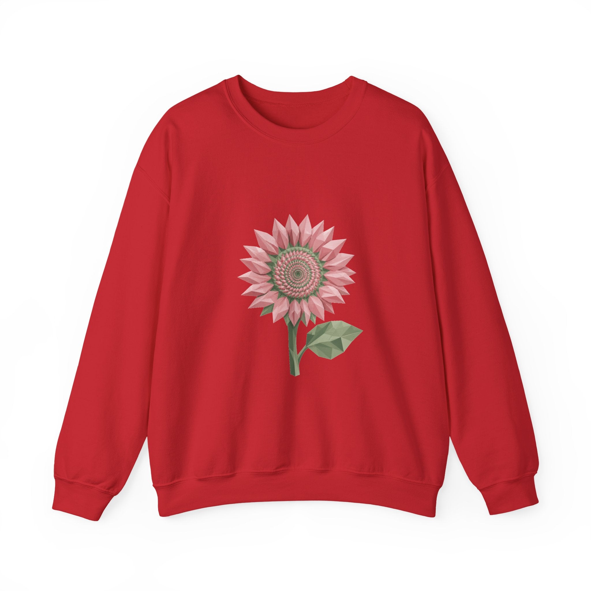Matching Couple Sweatshirt - Sunflower & Moonflower Matching Couple Crewneck Sweatshirt Geometric Art His Hers Couple Gift - Design A