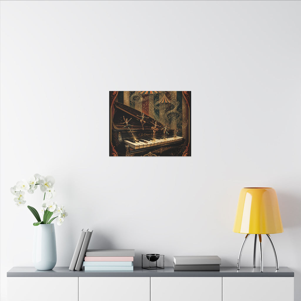 Grand Piano Acrobats Wall Art Canvas 16×20 Baroque Home Office Decor Maximalist Print
