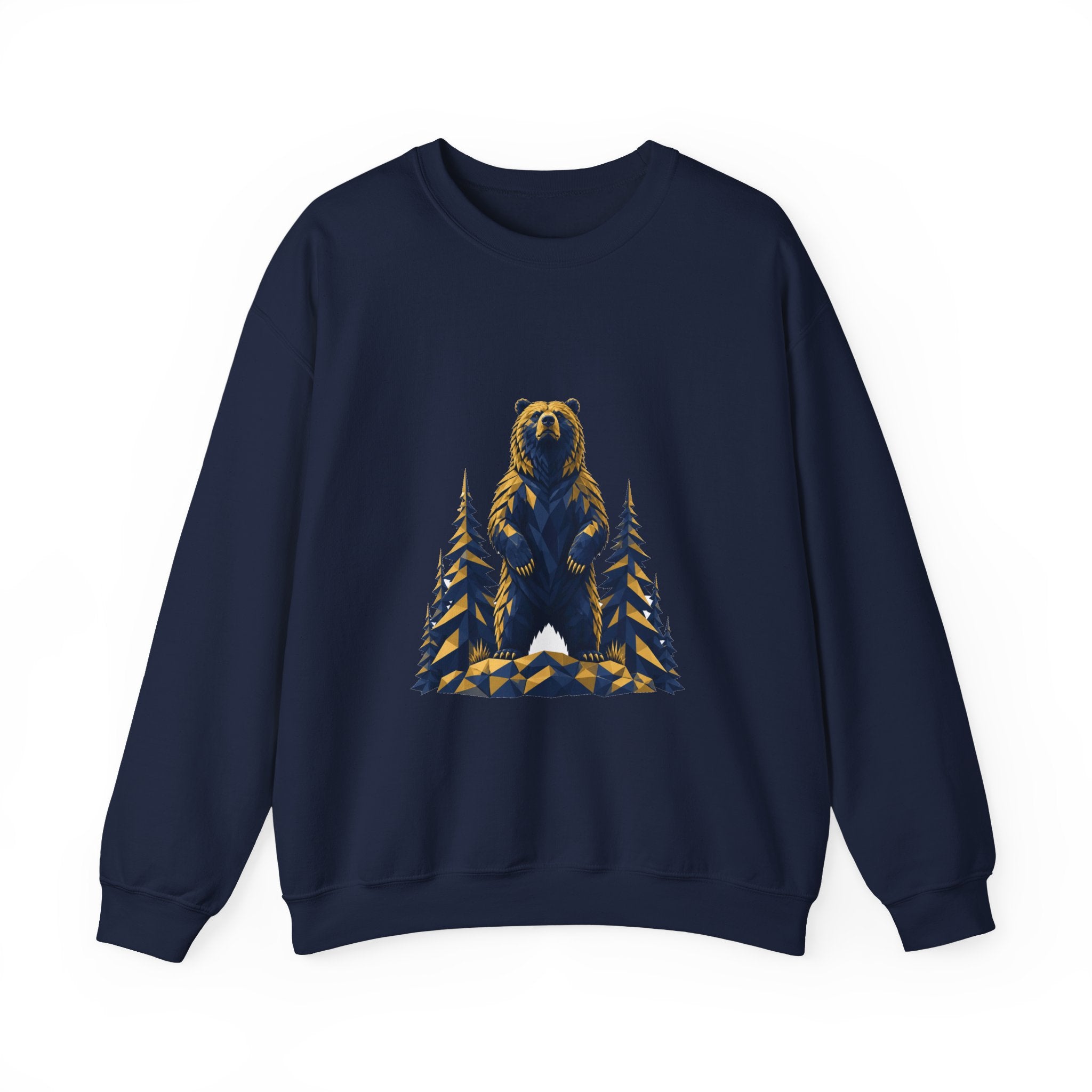 Matching Couple Sweatshirt - Bear & Deer Matching Couple Comfort Colors Crew Geometric Art His Hers Love Gift - Design A