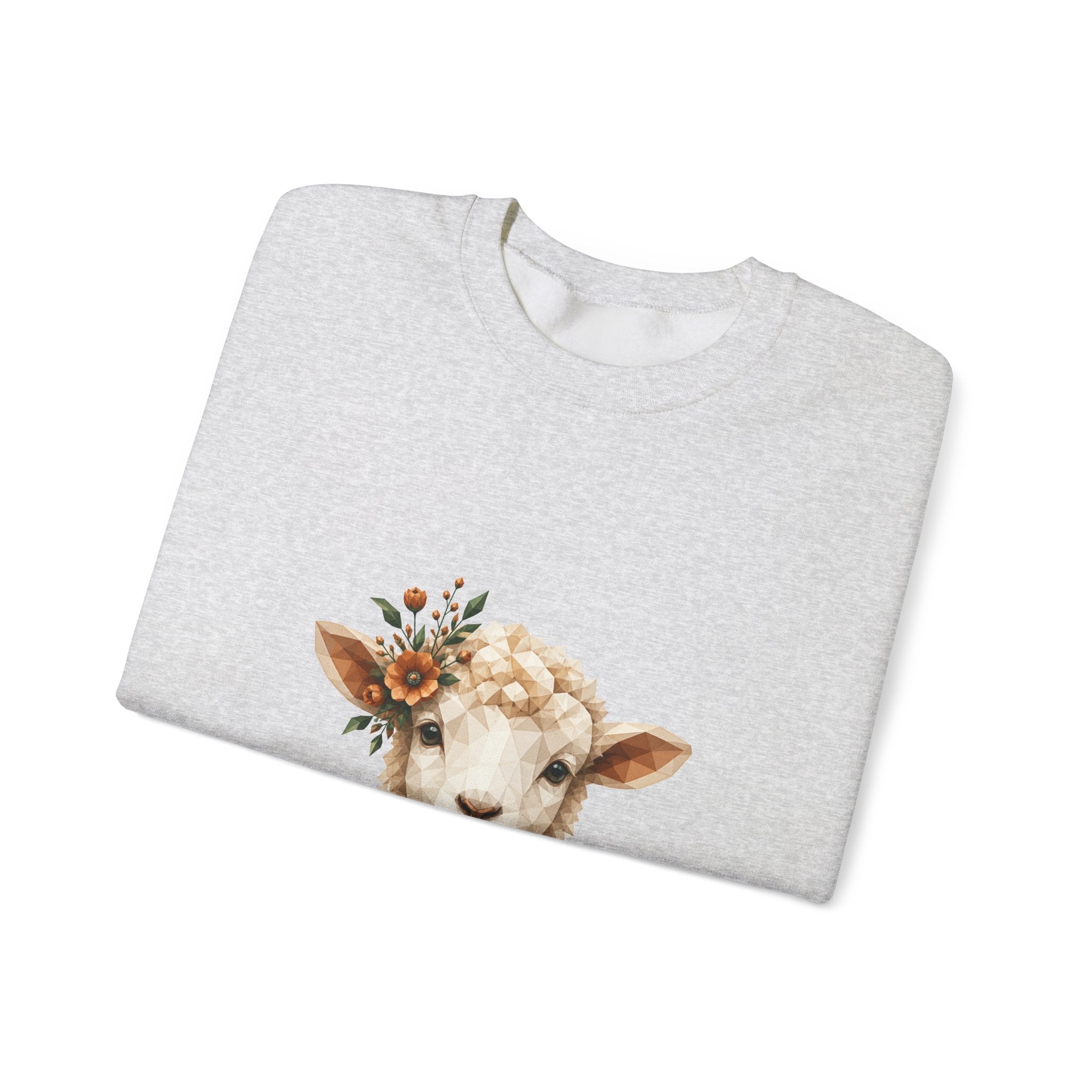 Matching Couple Sweatshirt - Lion & Lamb Matching Couple Comfort Colors Crew Geometric Art His Hers Love Gift - Design B