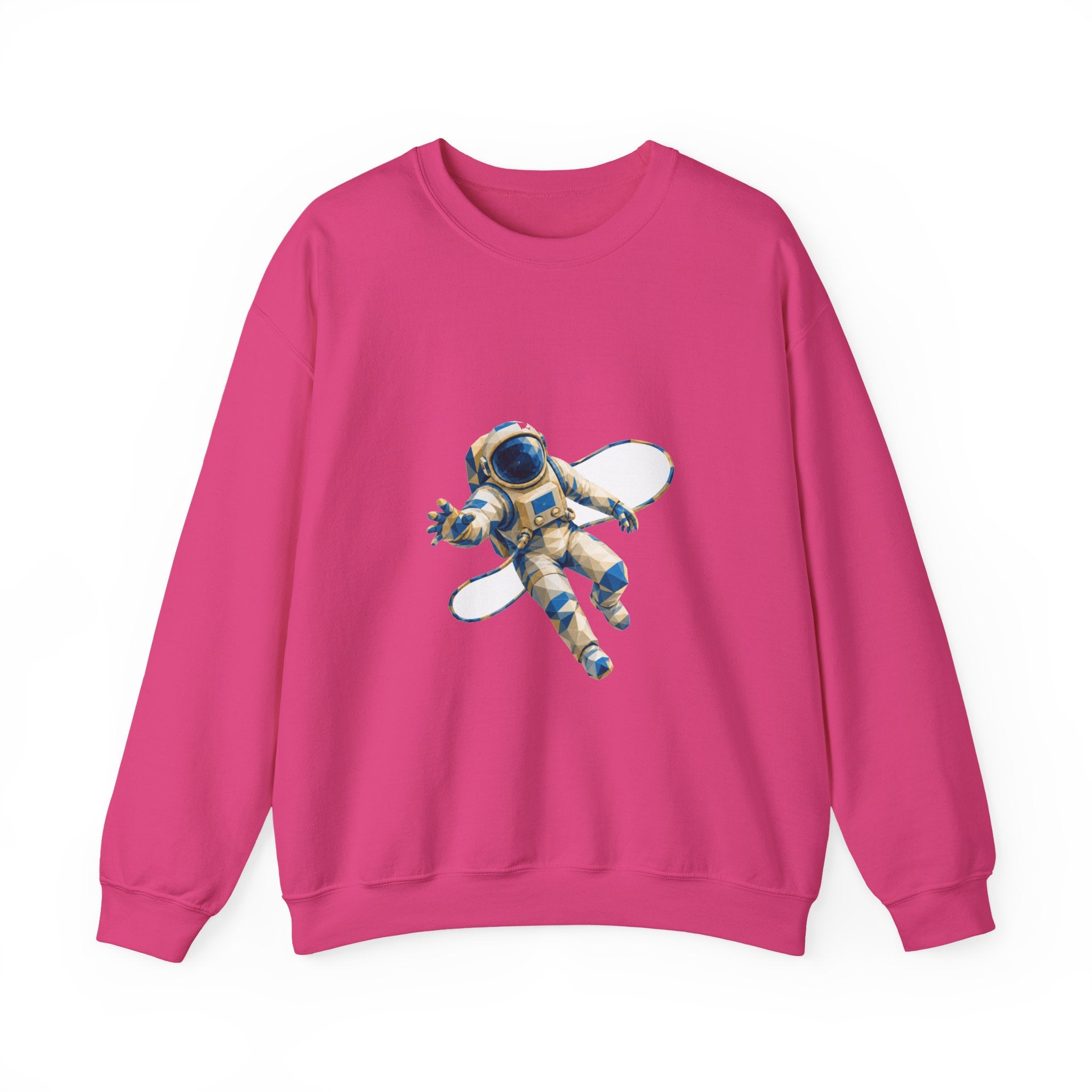Matching Couple Sweatshirt - Astronaut & Planet Matching Couple Premium Fleece Sweatshirt Geometric Art His Hers Love Gift - Design A
