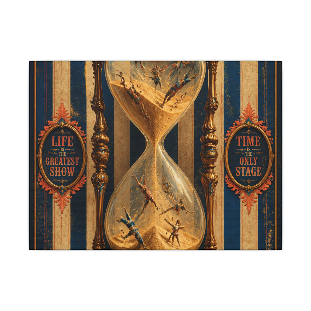 Hourglass Acrobats Wall Art Canvas 24×36 Baroque Studio Decor Maximalist Print