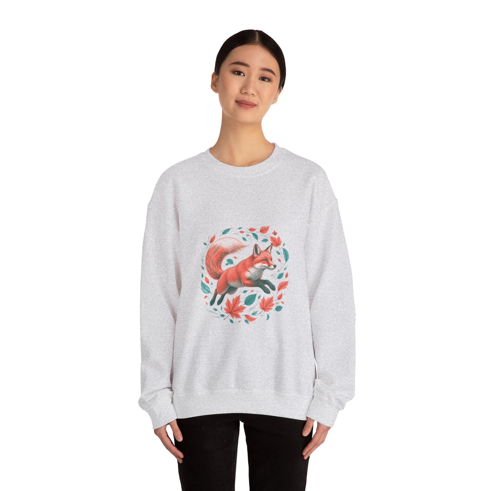 Matching Couple Sweatshirt - Fox & Rabbit Matching Couple Premium Fleece Sweatshirt Vintage Art His Hers Honeymoon Gift - Design A