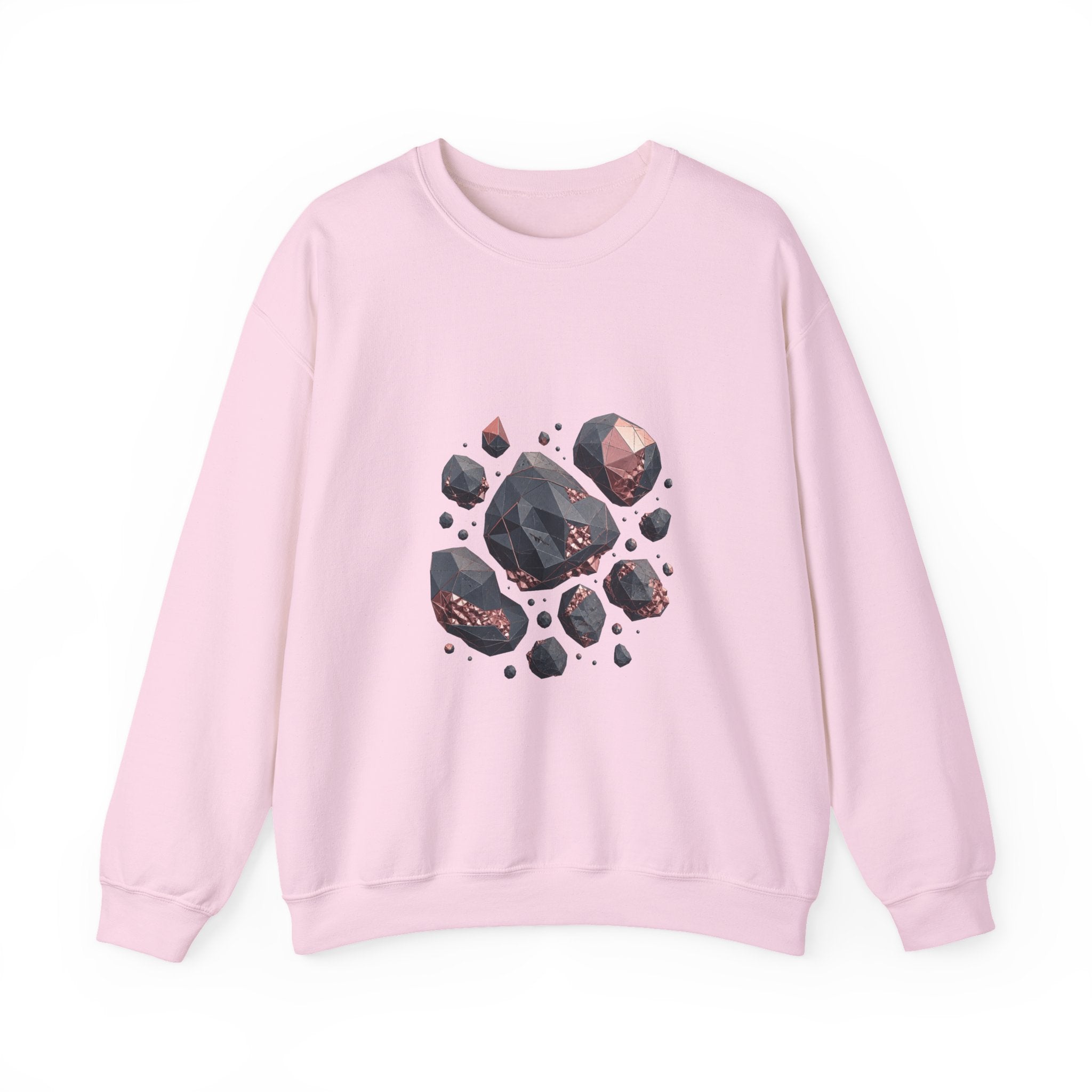 Matching Couple Sweatshirt - Comet & Asteroid Matching Couple Premium Fleece Sweatshirt Geometric Art His Hers Love Gift - Design B