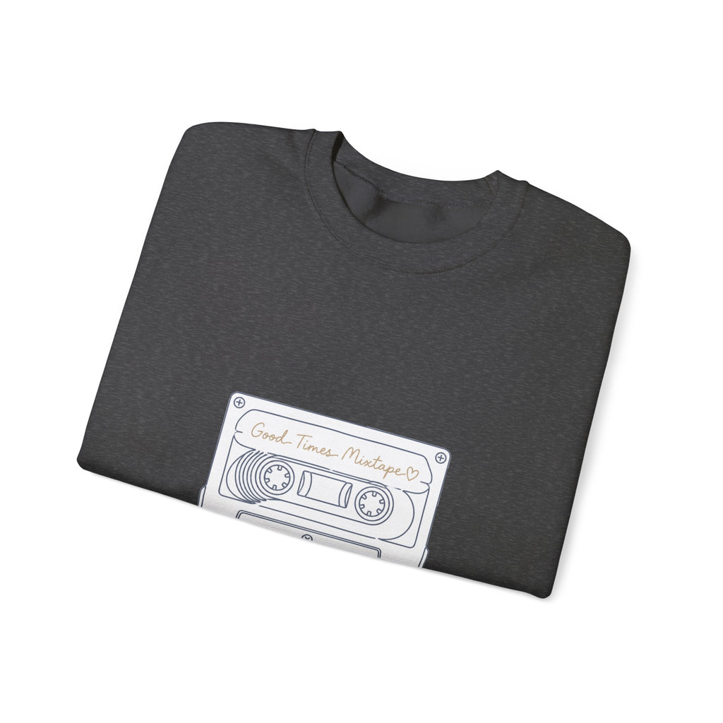 Matching Couple Sweatshirt - Vinyl & Cassette Matching Couple Crewneck Sweatshirt Minimalist Art His Hers Valentine Gift - Design B