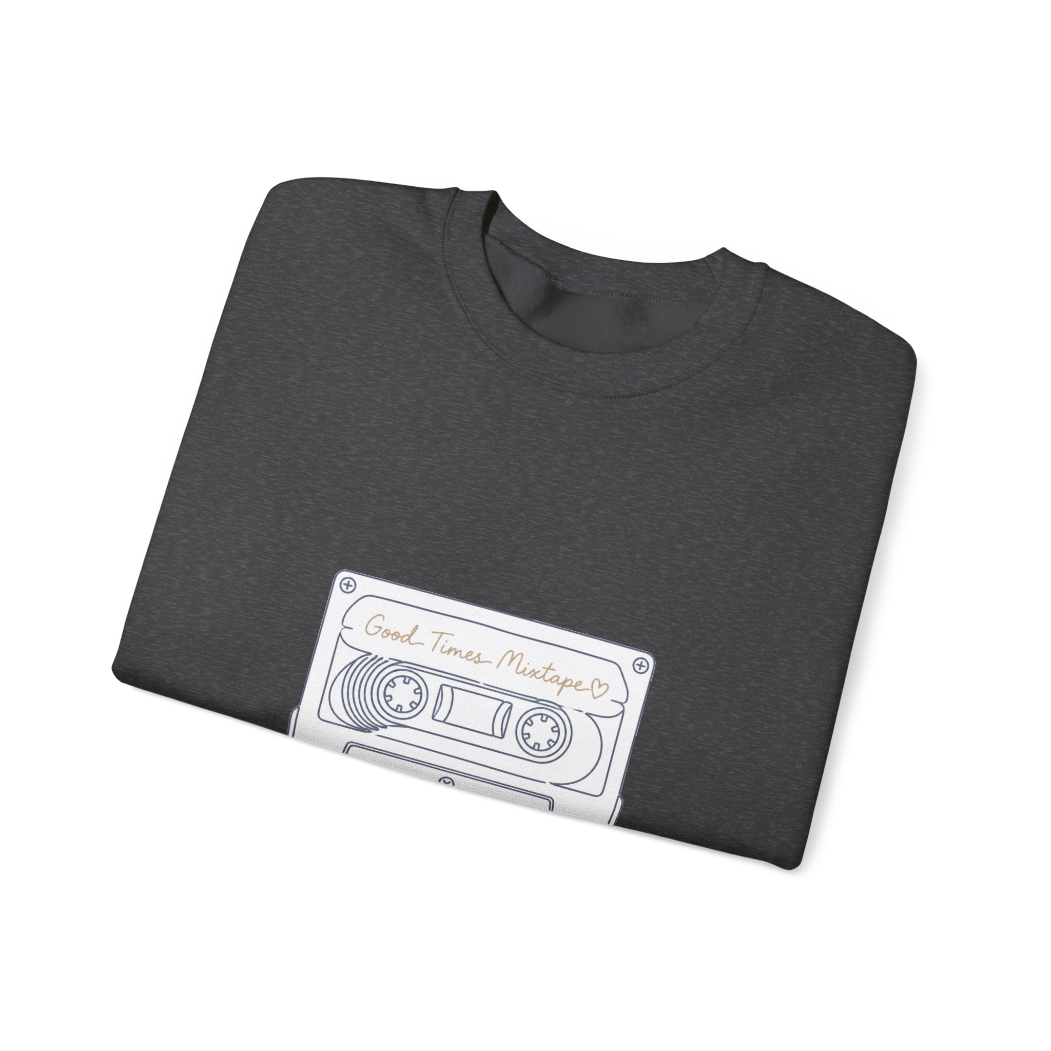 Matching Couple Sweatshirt - Vinyl & Cassette Matching Couple Crewneck Sweatshirt Minimalist Art His Hers Valentine Gift - Design B
