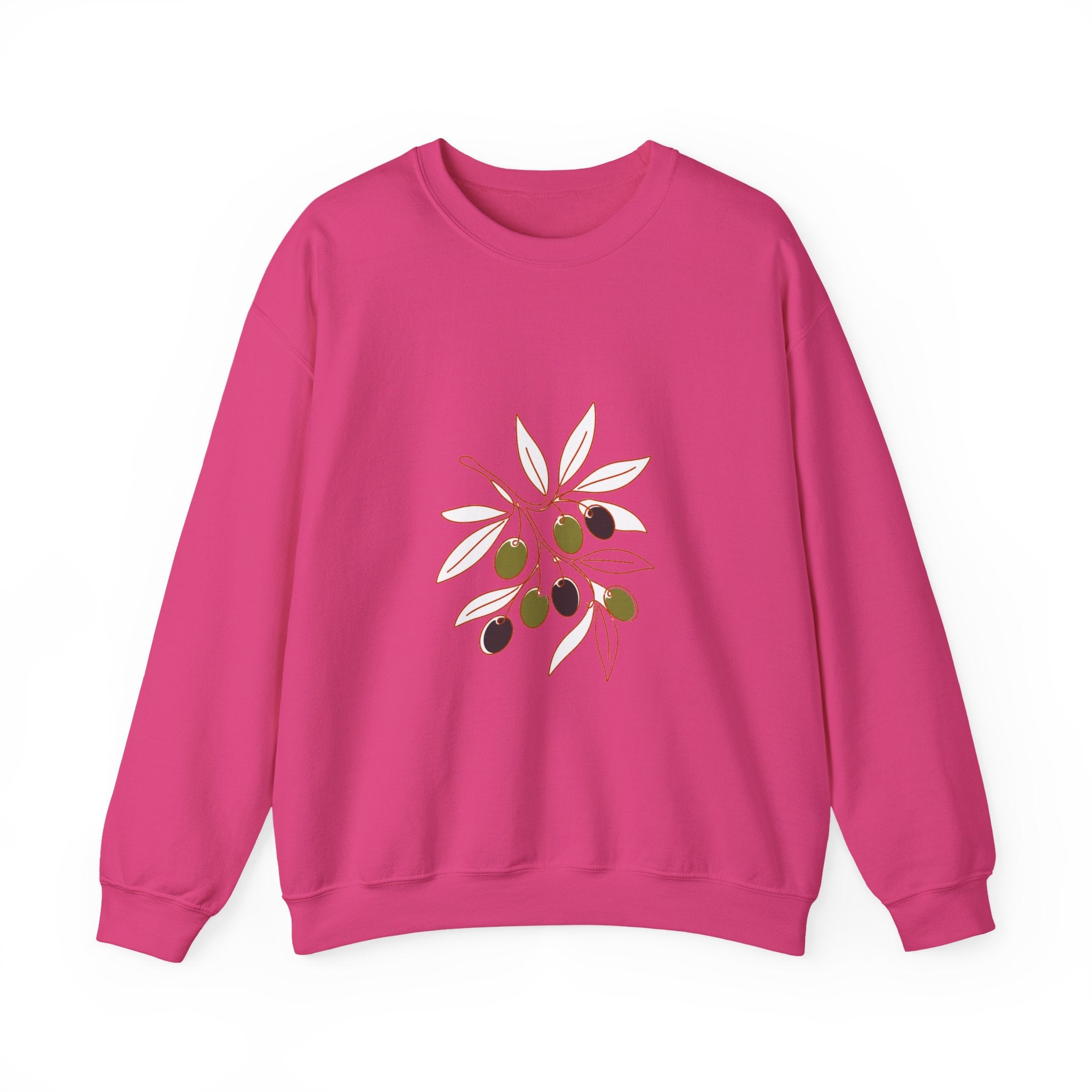 Matching Couple Sweatshirt - Olive Branch & Fig Matching Couple Premium Fleece Sweatshirt Minimalist Art His Hers Christmas Gift - Design A