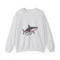 Matching Couple Sweatshirt - Shark & Dolphin Matching Couple Premium Fleece Sweatshirt Geometric Art His Hers Love Gift - Design A