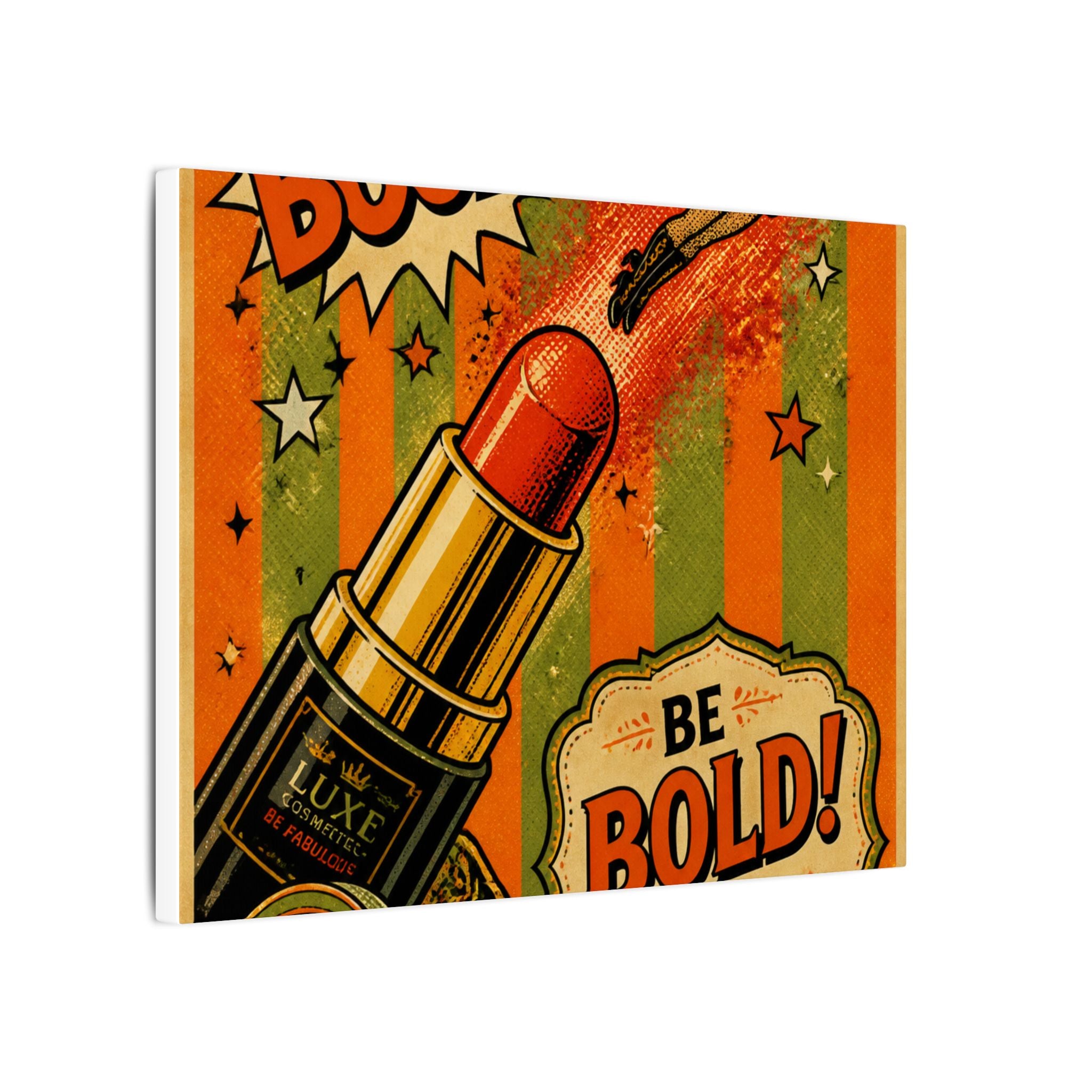 Lipstick Cannon Wall Art Canvas 16×20 Pop Art Living Room Decor Maximalist Print