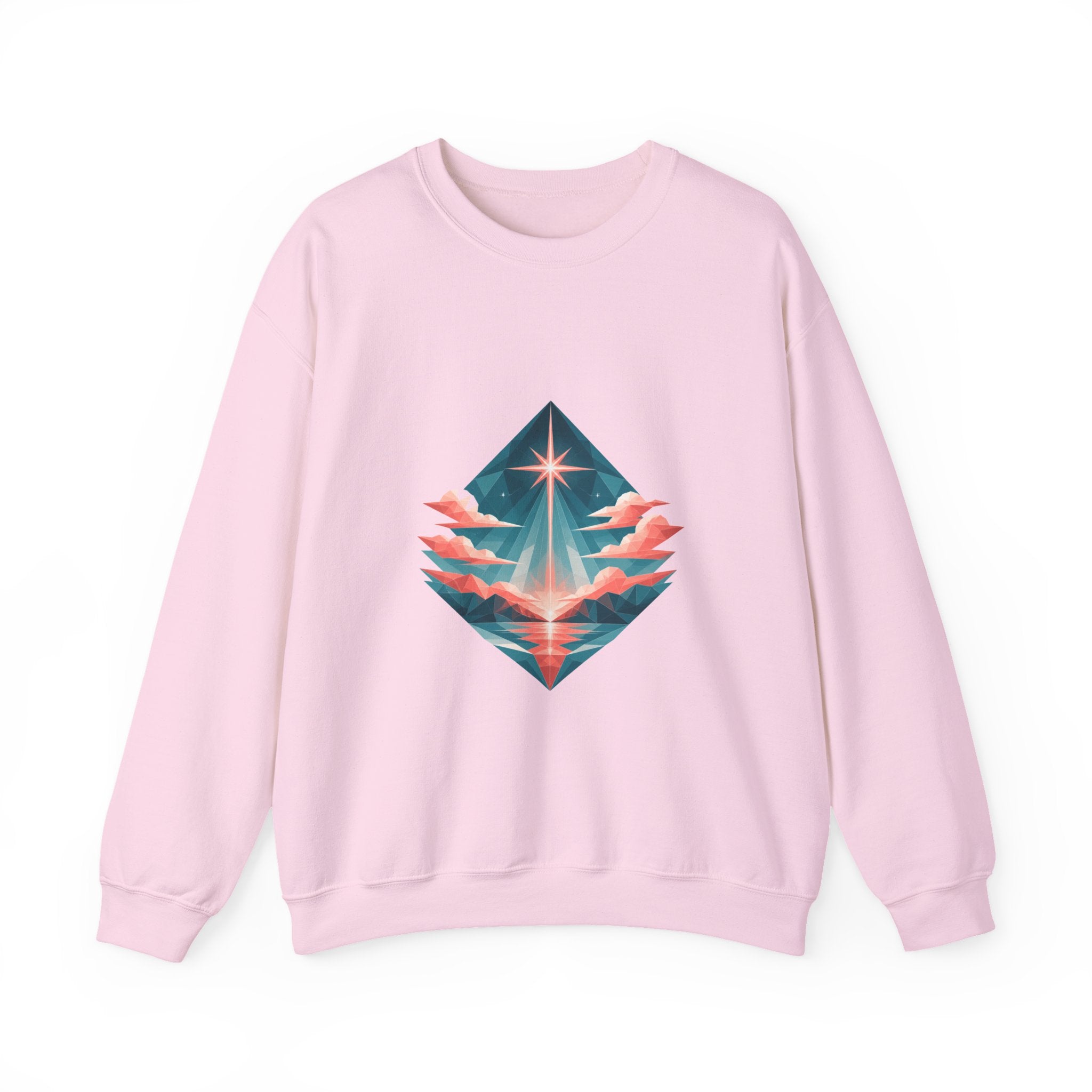 Matching Couple Sweatshirt - Evening & Morning Star Matching Couple Comfort Colors Crew Geometric Art His Hers Love Gift - Design A