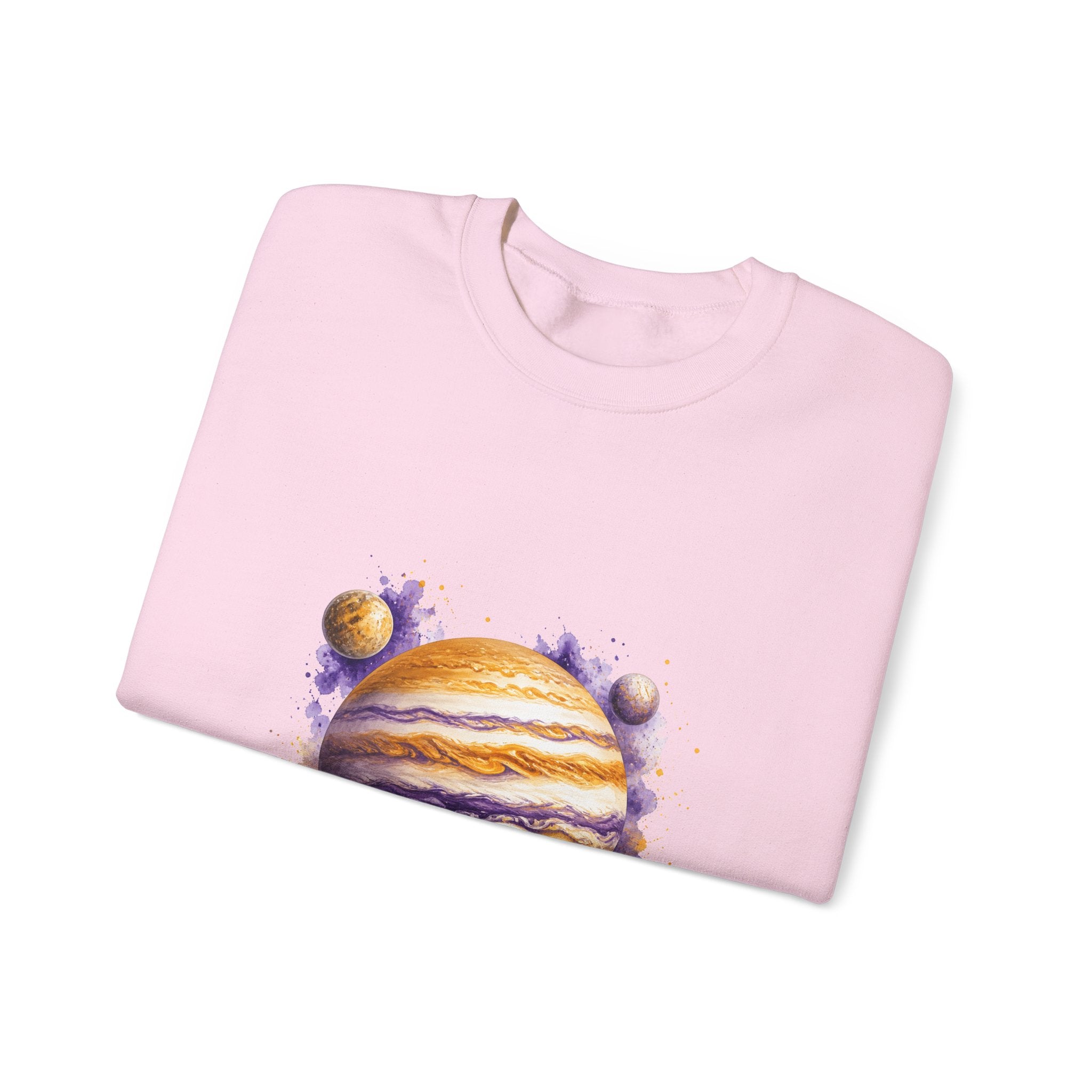 Matching Couple Sweatshirt - Saturn & Jupiter Matching Couple Comfort Colors Crew Watercolor Art His Hers Birthday Gift - Design B