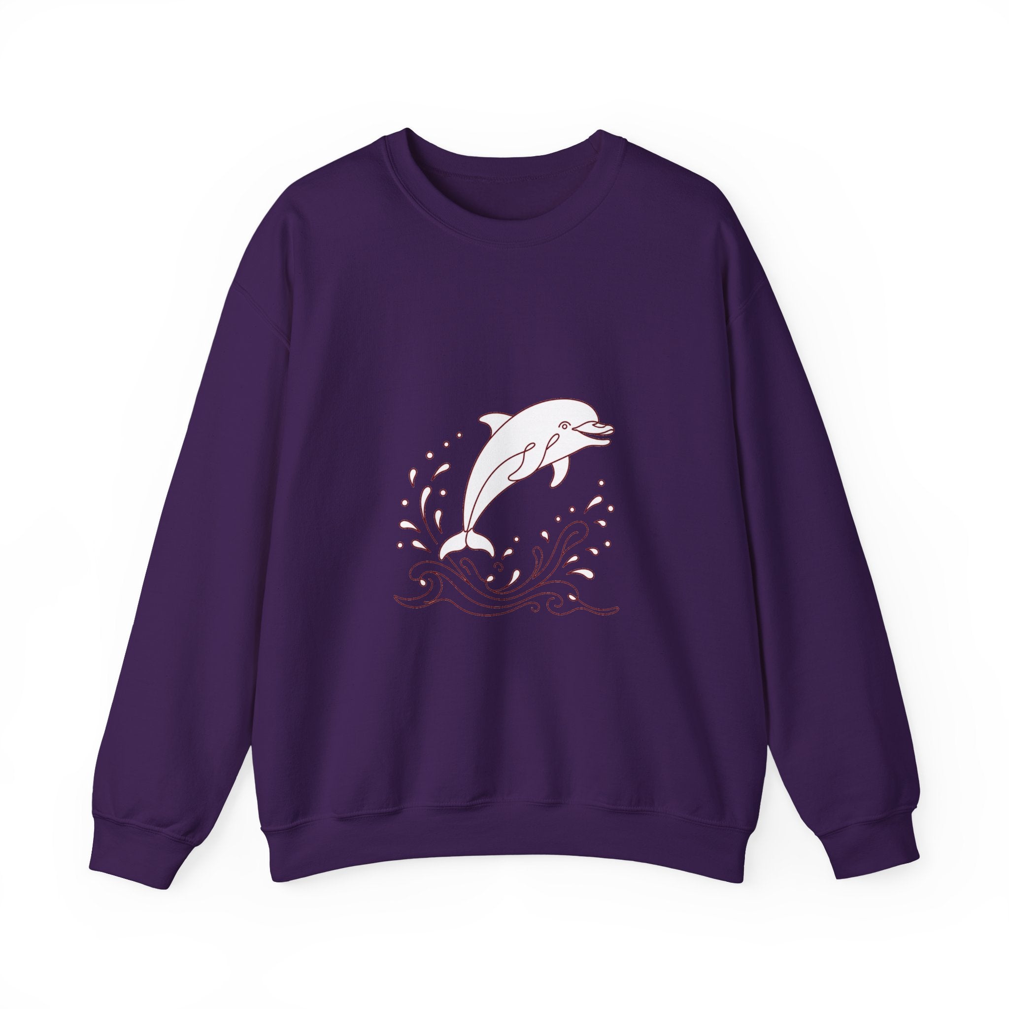 Matching Couple Sweatshirt - Shark & Dolphin Matching Couple Comfort Colors Crew Minimalist Art His Hers Christmas Gift - Design B