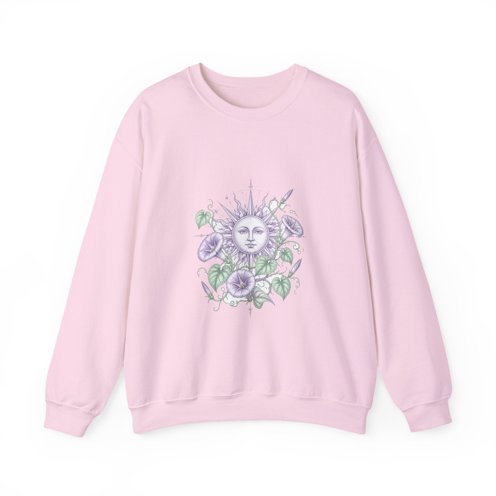Matching Couple Sweatshirt - Sun & Moon Matching Couple Crewneck Sweatshirt Vintage Art His Hers Wedding Gift - Design B