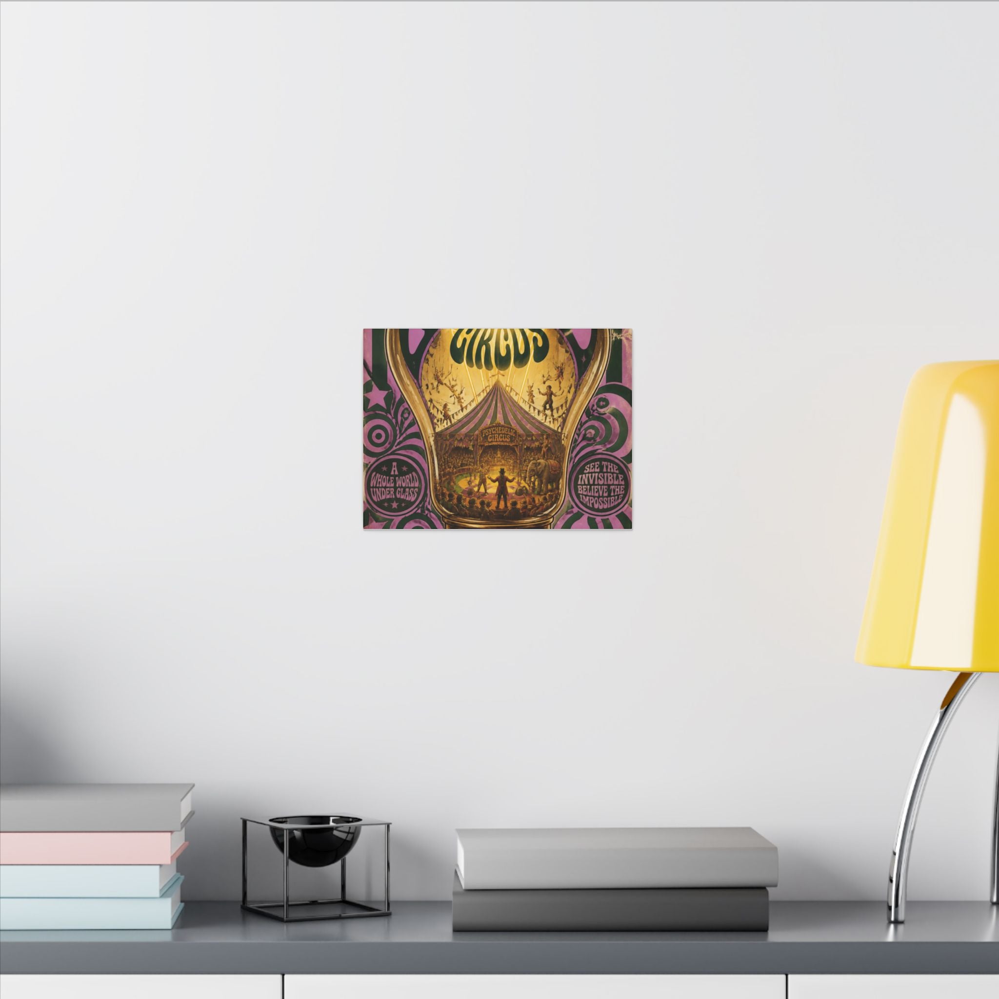 Light Bulb Circus Wall Art Canvas 16×20 Psychedelic Cafe Decor Maximalist Print