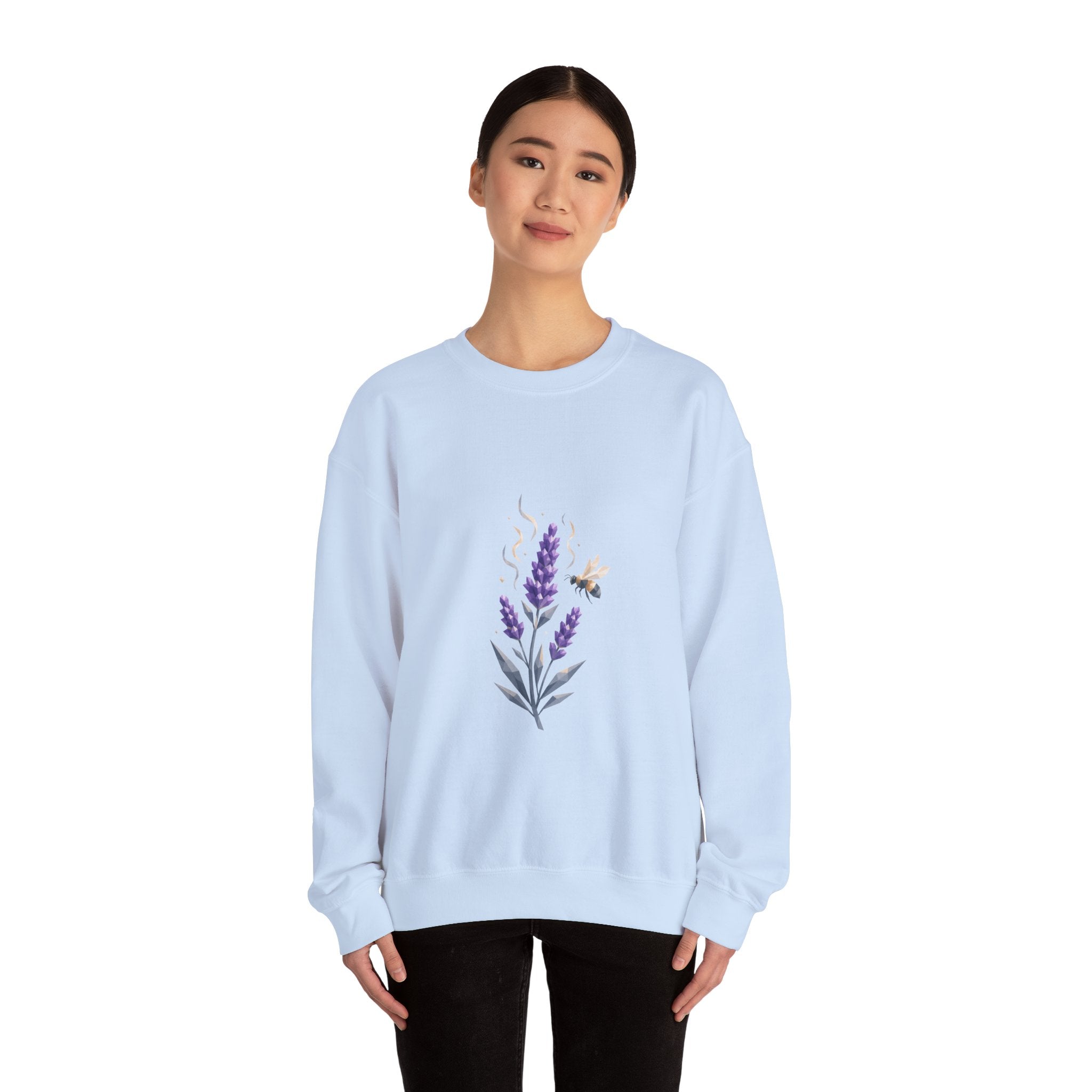 Matching Couple Sweatshirt - Lavender & Thistle Matching Couple Comfort Colors Crew Geometric Art His Hers Love Gift - Design A
