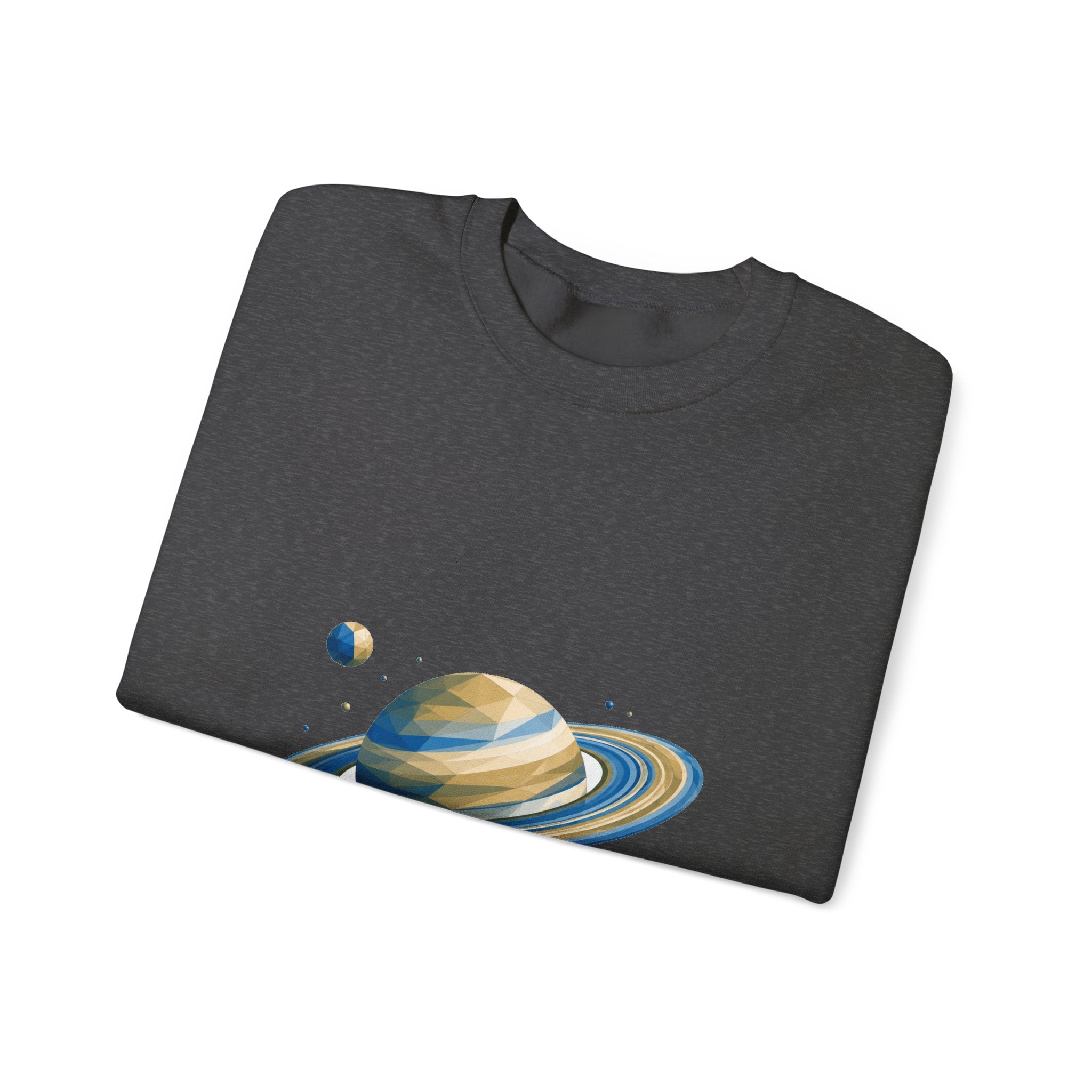 Matching Couple Sweatshirt - Saturn & Jupiter Matching Couple Premium Fleece Sweatshirt Geometric Art His Hers Love Gift - Design A