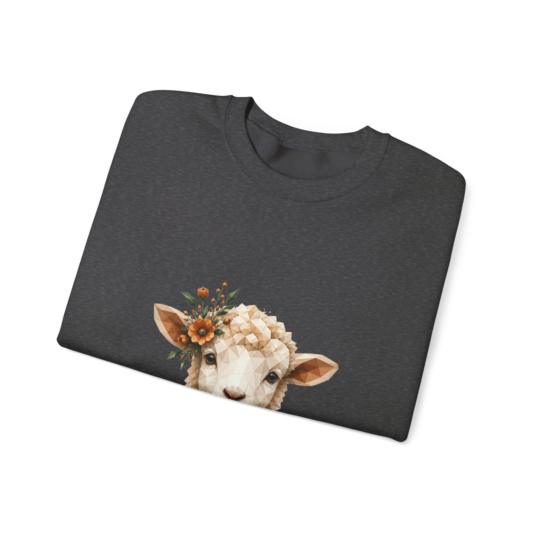 Matching Couple Sweatshirt - Lion & Lamb Matching Couple Comfort Colors Crew Geometric Art His Hers Love Gift - Design B