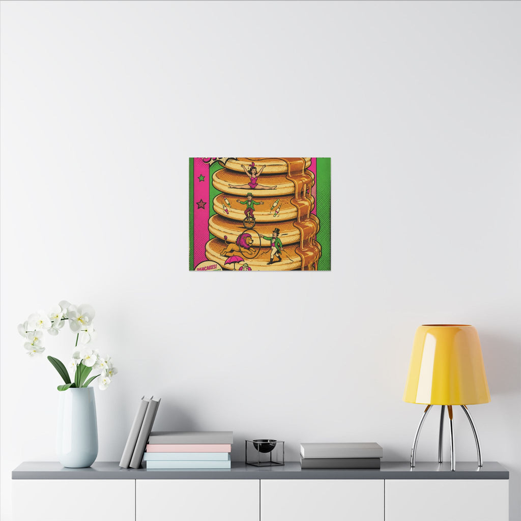 Pancake Stack Platform Wall Art Canvas 24×36 Pop Art Restaurant Decor Maximalist Print