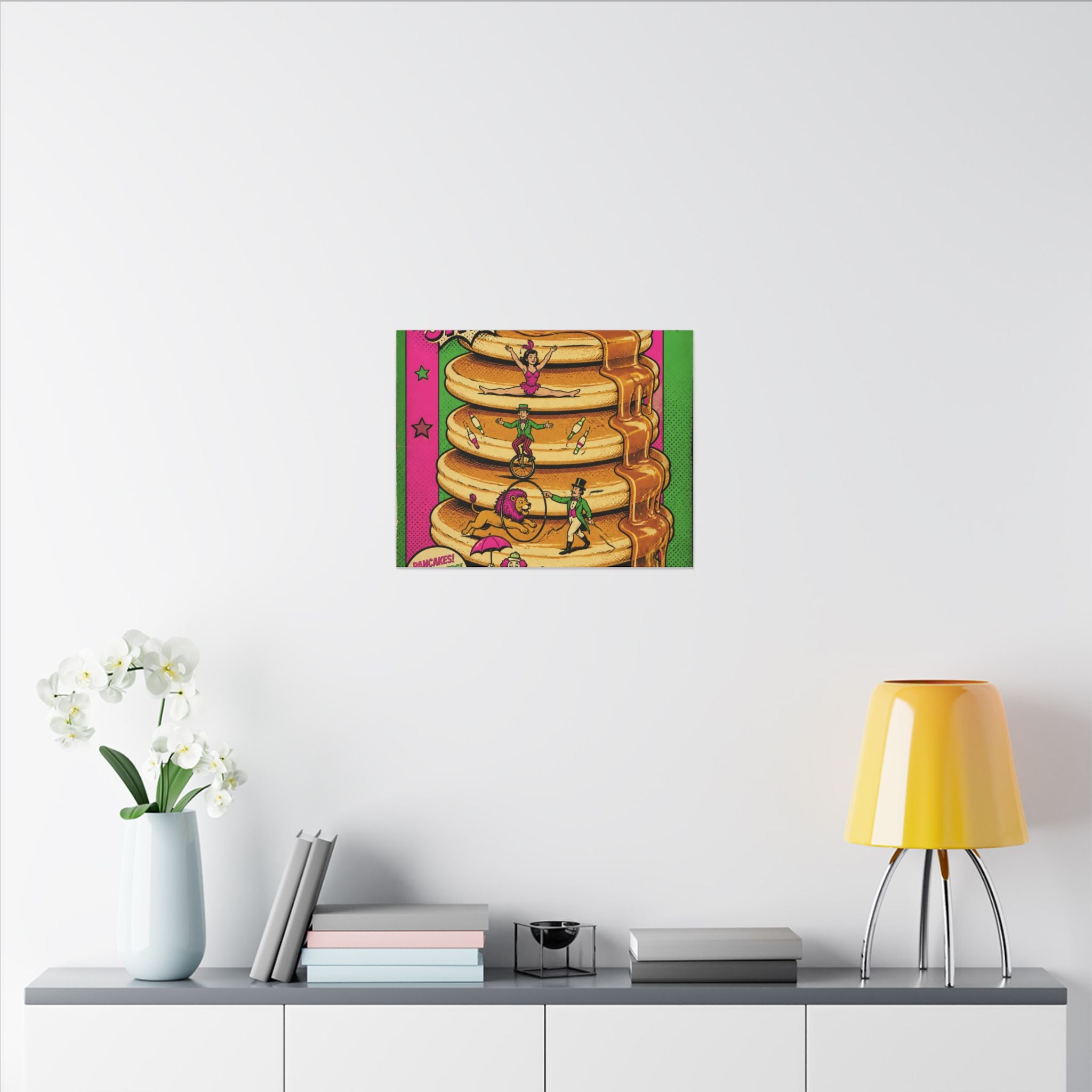 Pancake Stack Platform Wall Art Canvas 24×36 Pop Art Restaurant Decor Maximalist Print