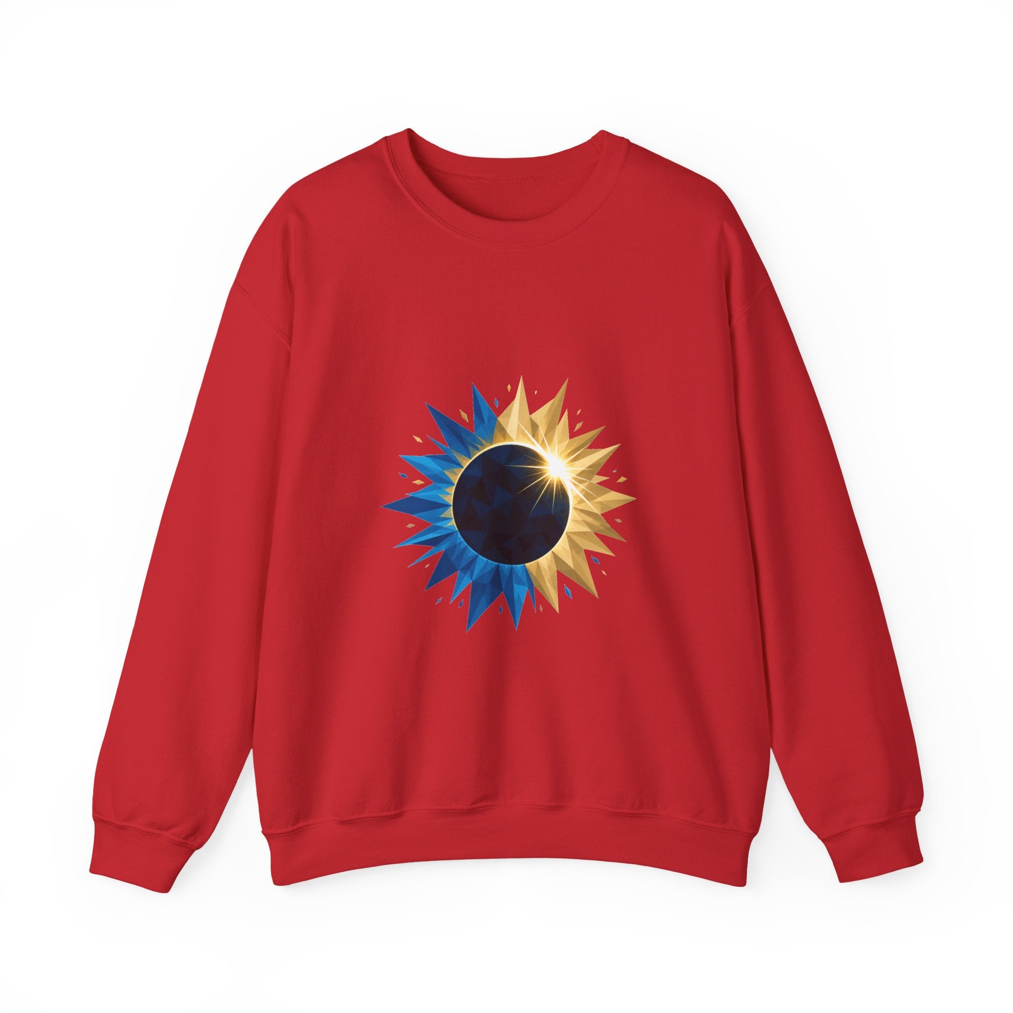 Matching Couple Sweatshirt - Solar & Lunar Eclipse Matching Couple Crewneck Sweatshirt Geometric Art His Hers Couple Gift - Design A