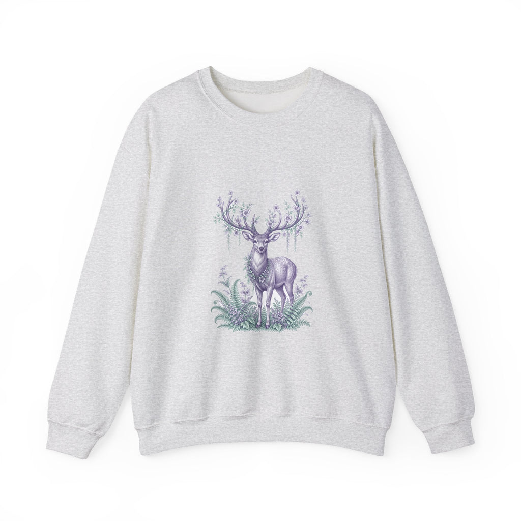 Matching Couple Sweatshirt - Bear & Deer Matching Couple Premium Fleece Sweatshirt Vintage Art His Hers Honeymoon Gift - Design B