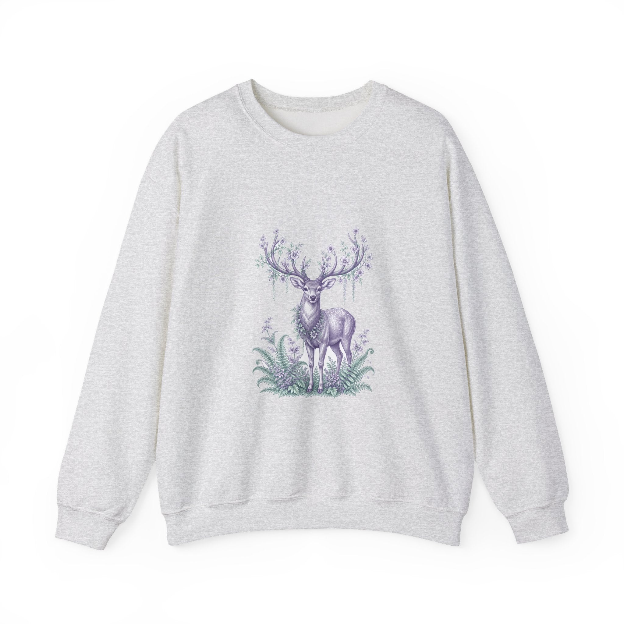 Matching Couple Sweatshirt - Bear & Deer Matching Couple Premium Fleece Sweatshirt Vintage Art His Hers Honeymoon Gift - Design B