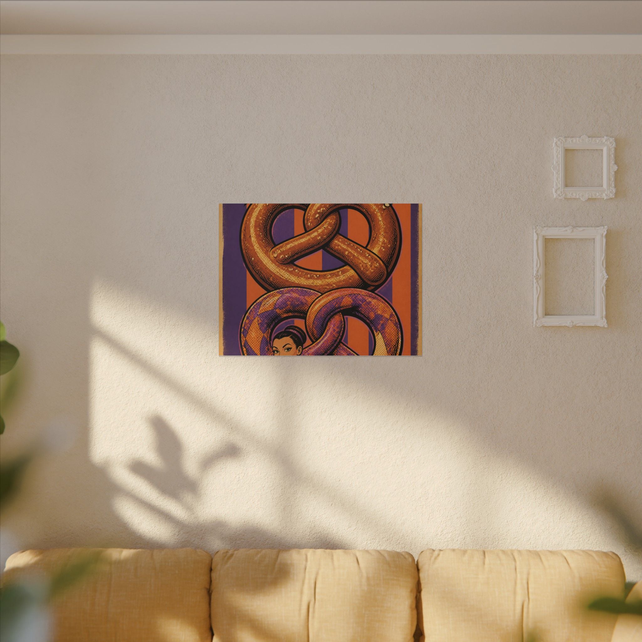 Pretzel Contortionist Wall Art Canvas 16×20 Pop Art Living Room Decor Maximalist Print