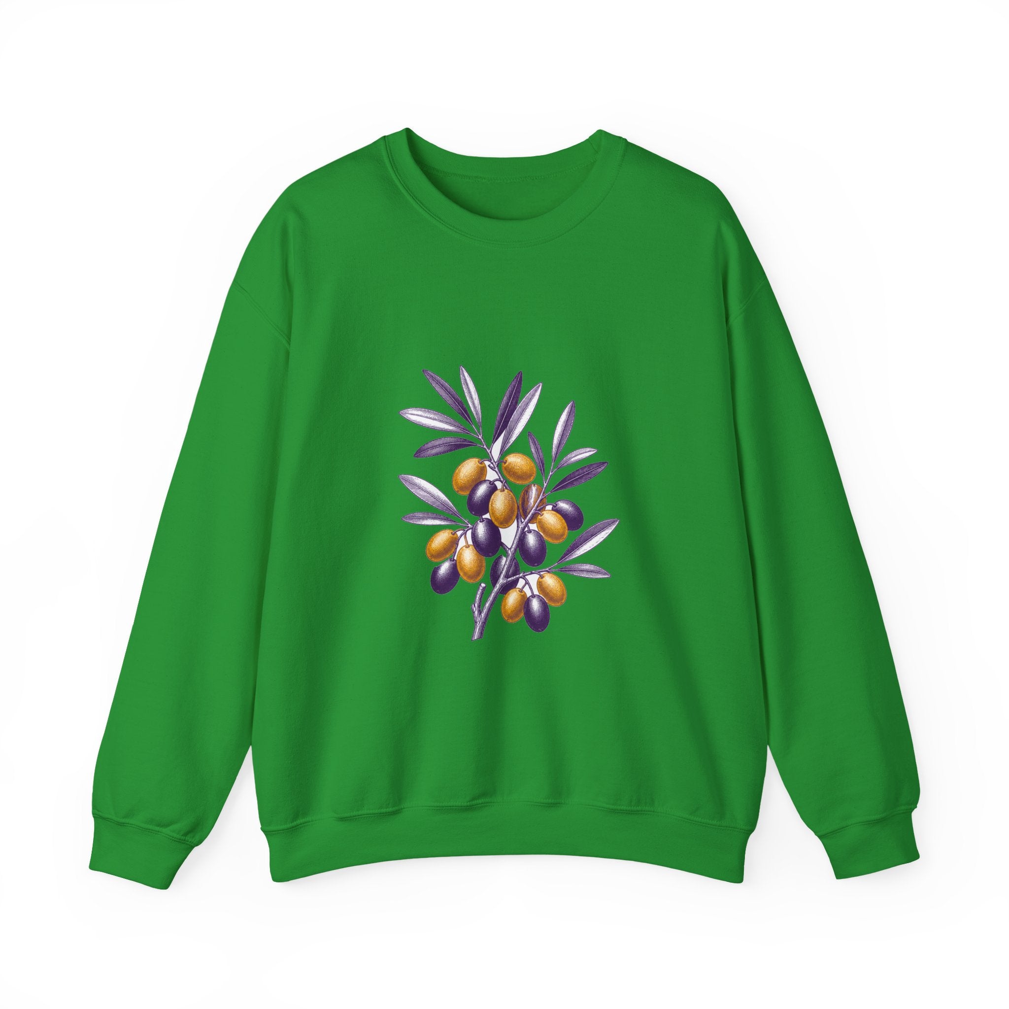 Matching Couple Sweatshirt - Olive Branch & Fig Matching Couple Premium Fleece Sweatshirt Vintage Art His Hers Honeymoon Gift - Design A