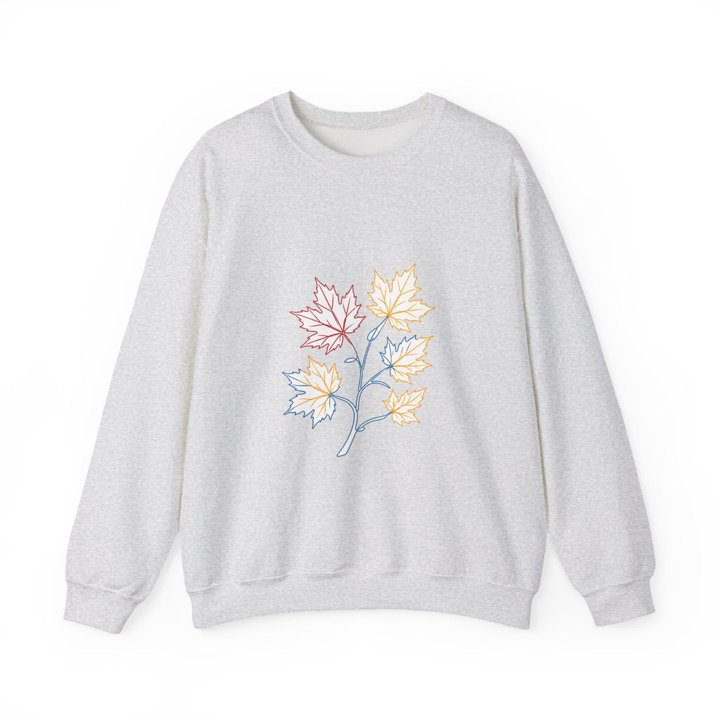 Matching Couple Sweatshirt - Cherry Blossom & Maple Leaf Matching Couple Comfort Colors Crew Minimalist Art His Hers Christmas Gift - Design B