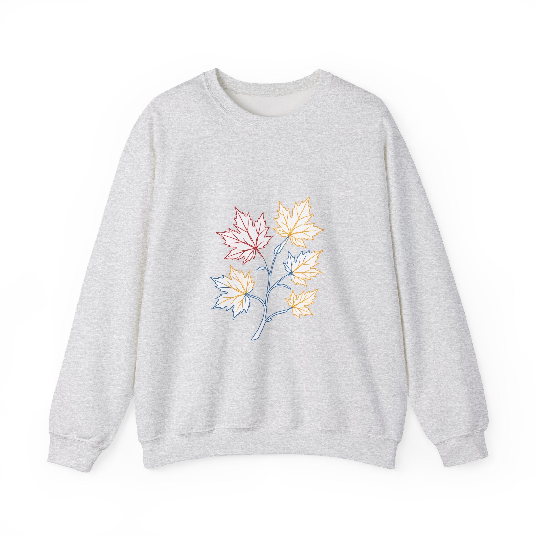 Matching Couple Sweatshirt - Cherry Blossom & Maple Leaf Matching Couple Comfort Colors Crew Minimalist Art His Hers Christmas Gift - Design B