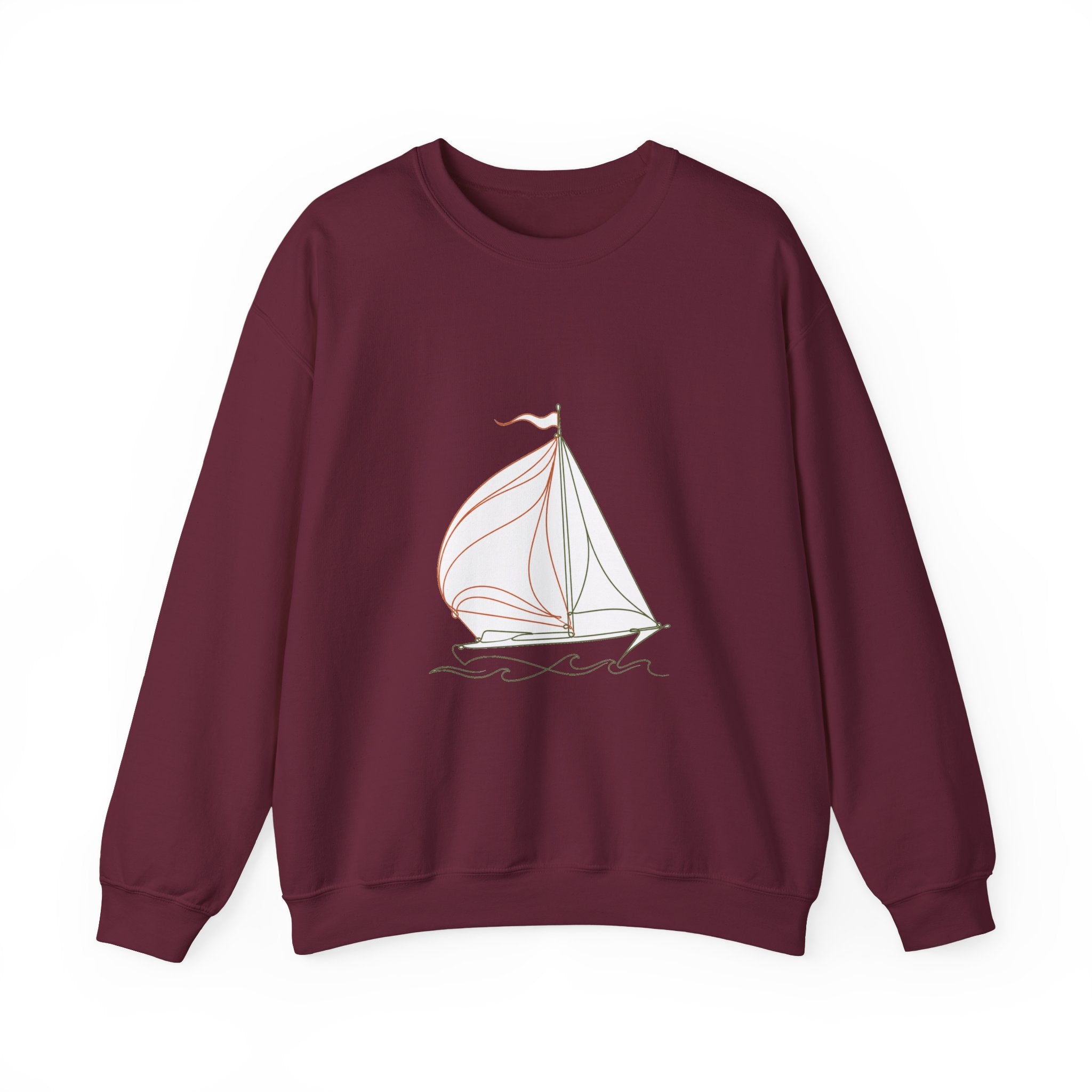 Matching Couple Sweatshirt - Anchor & Sail Matching Couple Crewneck Sweatshirt Minimalist Art His Hers Valentine Gift - Design B