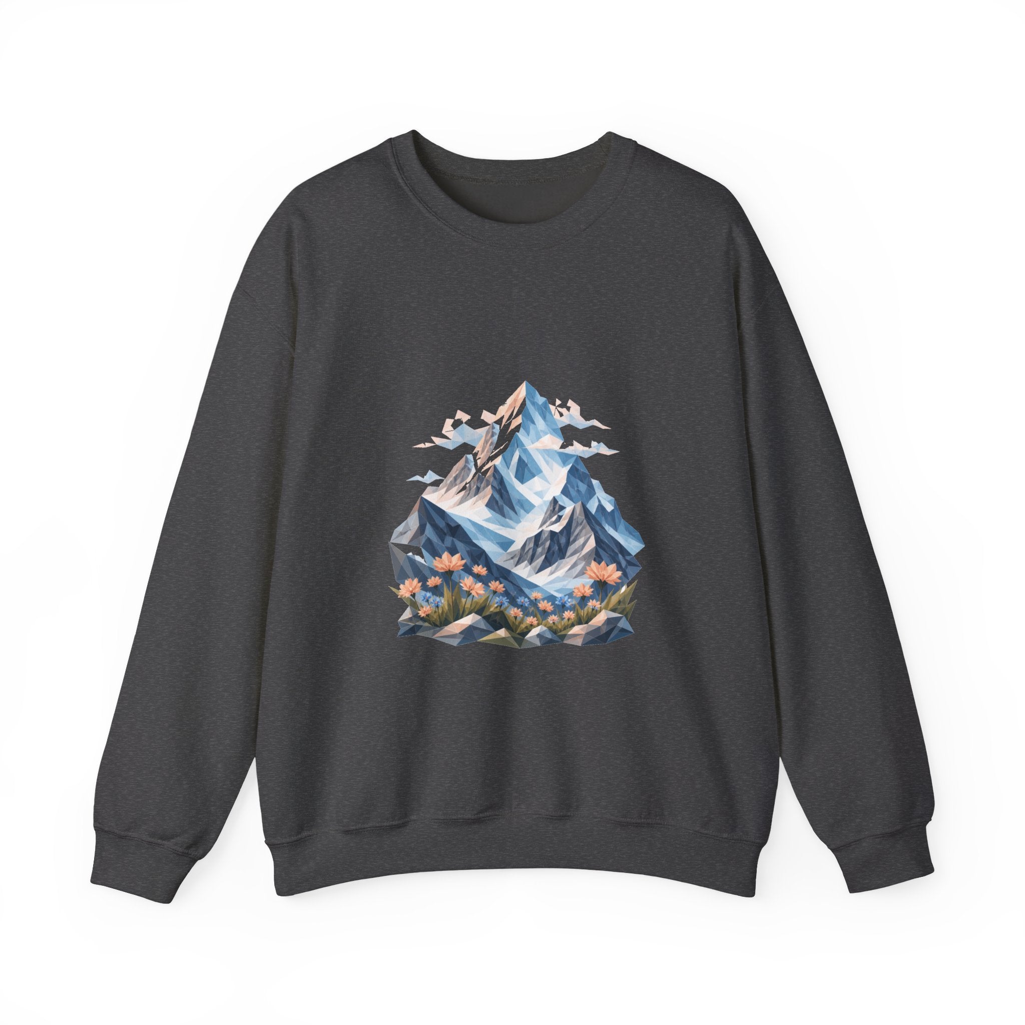 Matching Couple Sweatshirt - Mountain & Ocean Matching Couple Comfort Colors Crew Geometric Art His Hers Love Gift - Design A