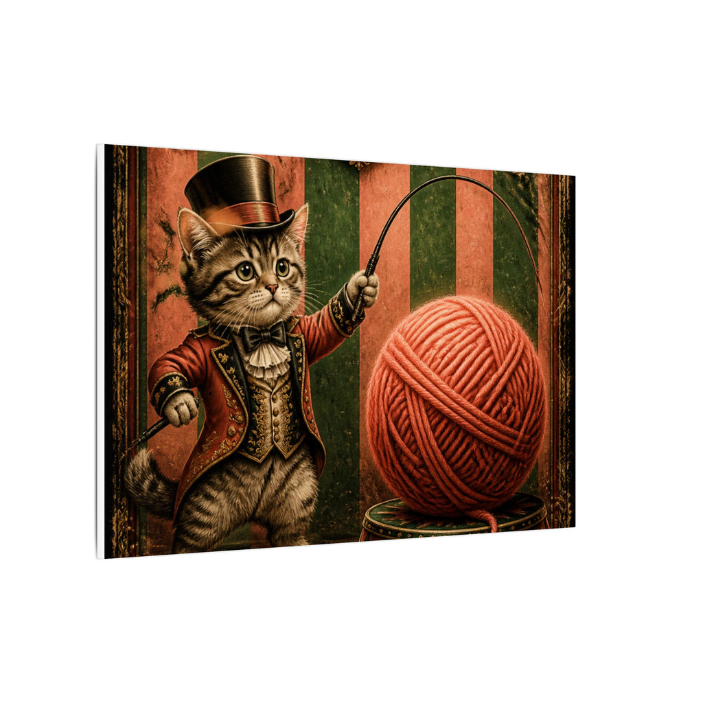 Cat Lion Tamer Wall Art Canvas 16×20 Baroque Home Office Decor Maximalist Print