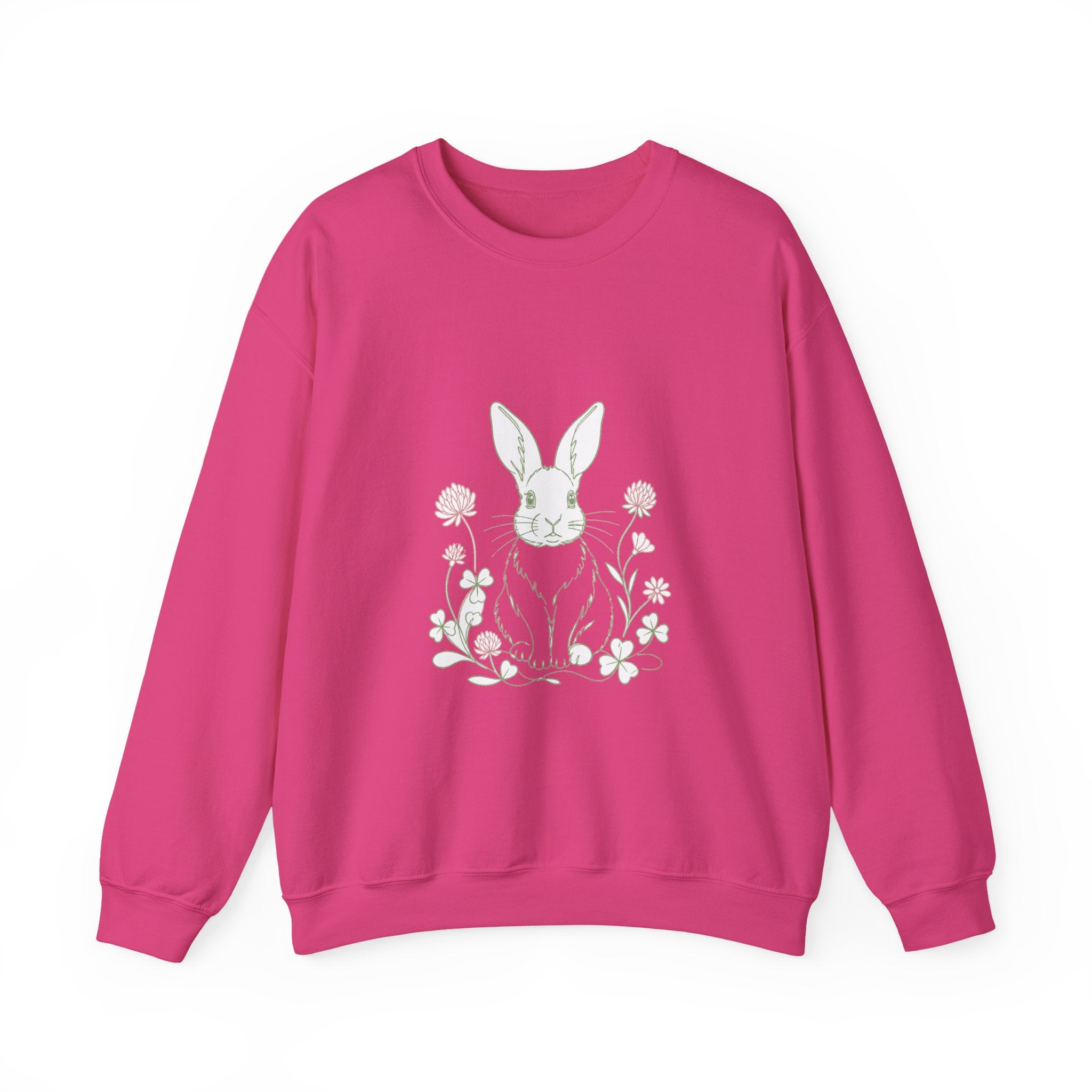 Matching Couple Sweatshirt - Fox & Rabbit Matching Couple Premium Fleece Sweatshirt Minimalist Art His Hers Christmas Gift - Design B