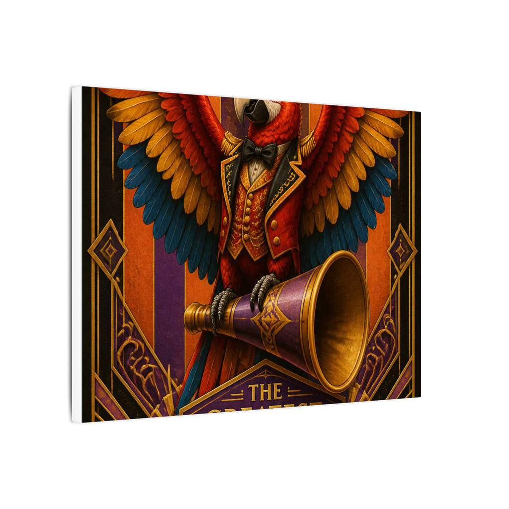 Parrot Ringmaster Wall Art Canvas 24×36 Art Deco Bar Area Decor Maximalist Print