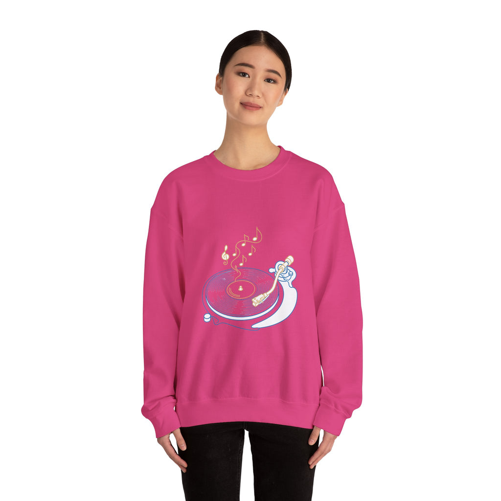 Matching Couple Sweatshirt - Vinyl & Cassette Matching Couple Comfort Colors Crew Minimalist Art His Hers Christmas Gift - Design A
