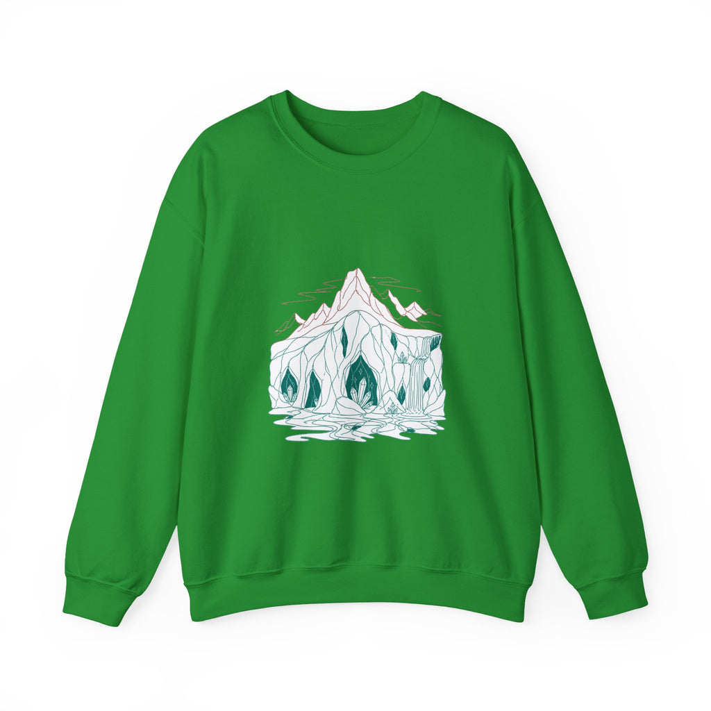 Matching Couple Sweatshirt - Volcano & Glacier Matching Couple Comfort Colors Crew Minimalist Art His Hers Christmas Gift - Design B