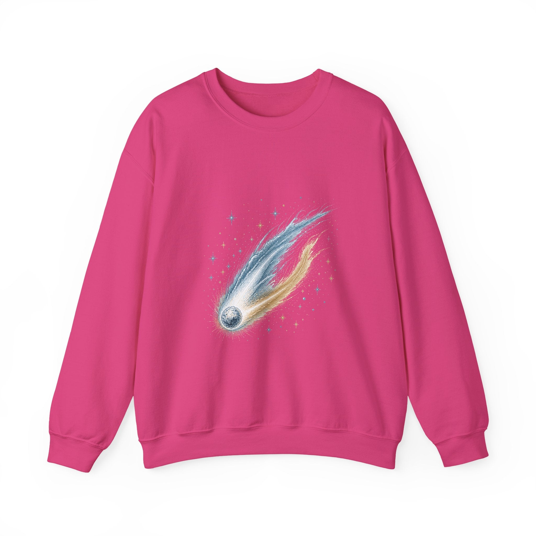 Matching Couple Sweatshirt - Comet & Asteroid Matching Couple Premium Fleece Sweatshirt Hand-Drawn Art His Hers Anniversary Gift - Design A