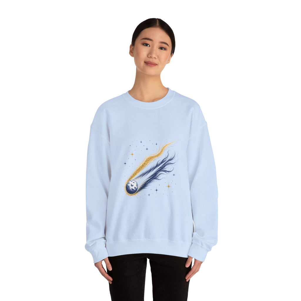 Matching Couple Sweatshirt - Comet & Asteroid Matching Couple Comfort Colors Crew Hand-Drawn Art His Hers Anniversary Gift - Design A