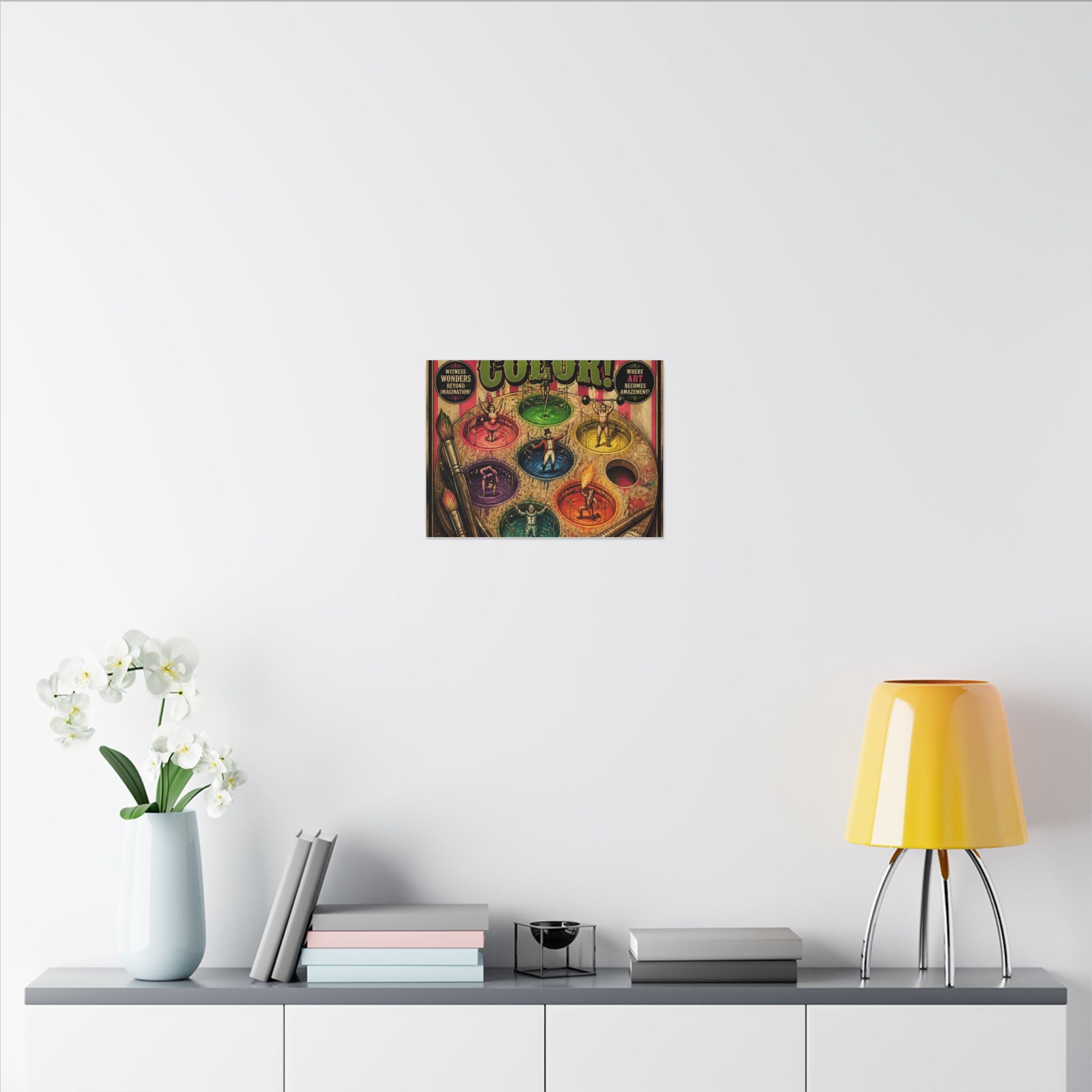 Paint Palette Stage Wall Art Canvas 16×20 Vintage Circus Kitchen Decor Maximalist Print