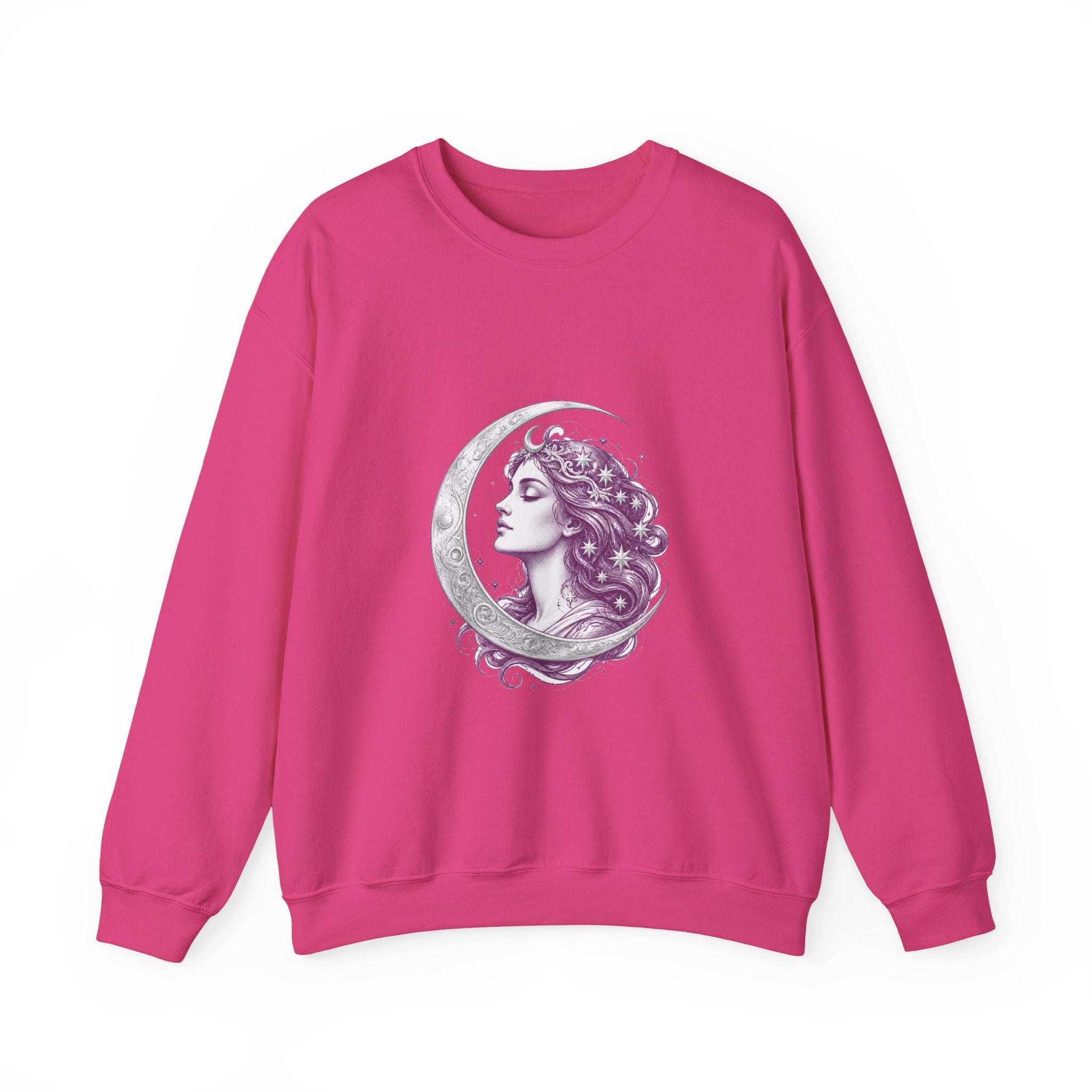 Matching Couple Sweatshirt - Helios & Selene Matching Couple Comfort Colors Crew Hand-Drawn Art His Hers Anniversary Gift - Design B