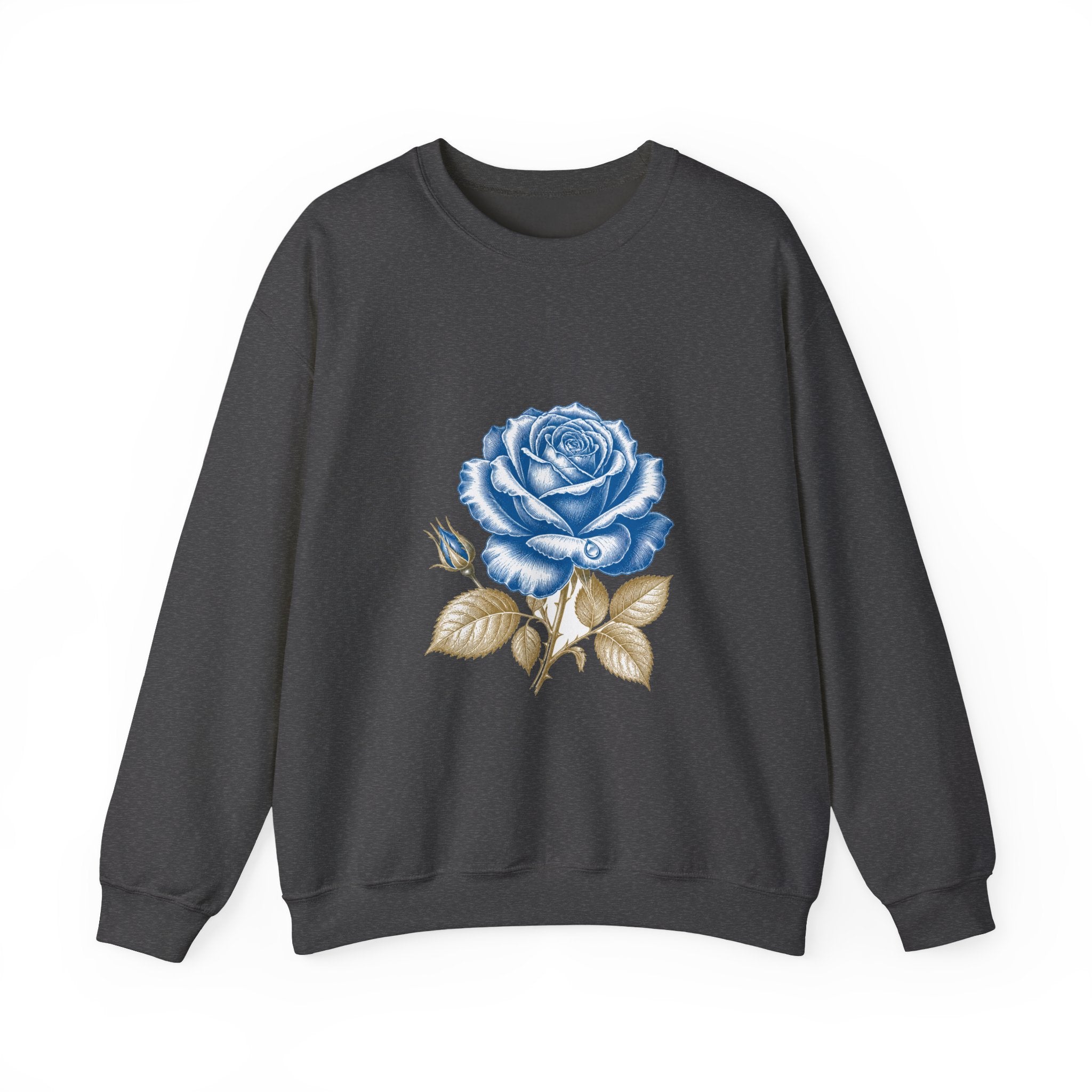 Matching Couple Sweatshirt - Rose & Thorn Matching Couple Comfort Colors Crew Vintage Art His Hers Honeymoon Gift - Design A